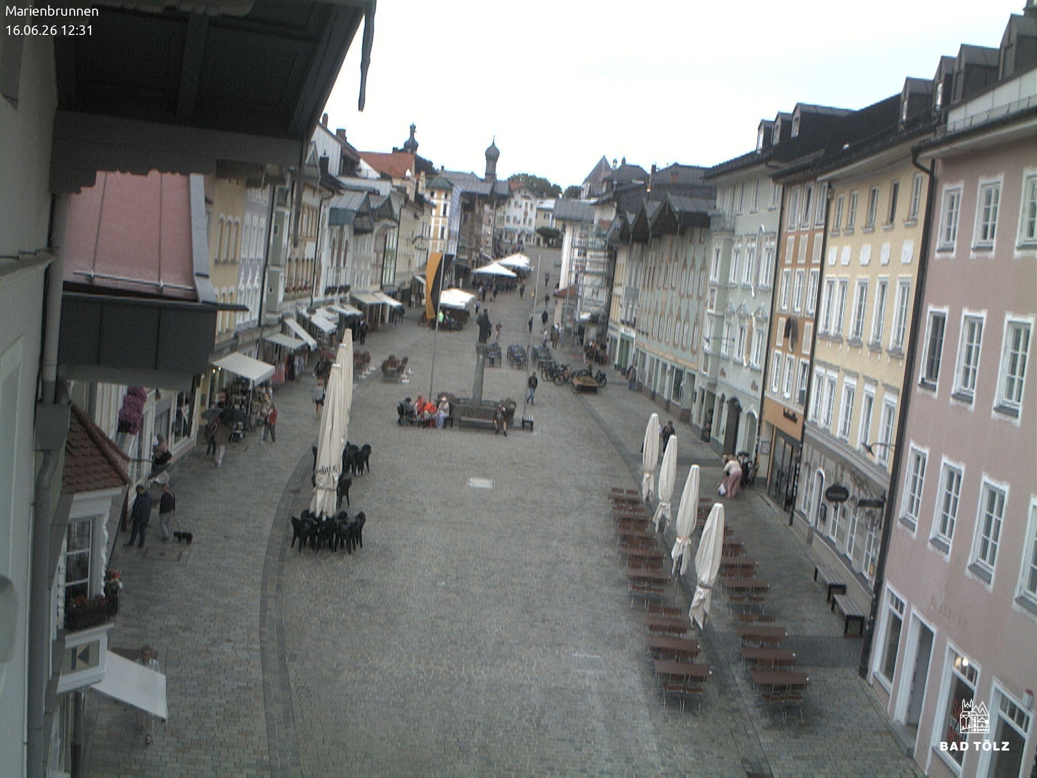 Archived image Webcam Marienbrunnen - Bad Tölz