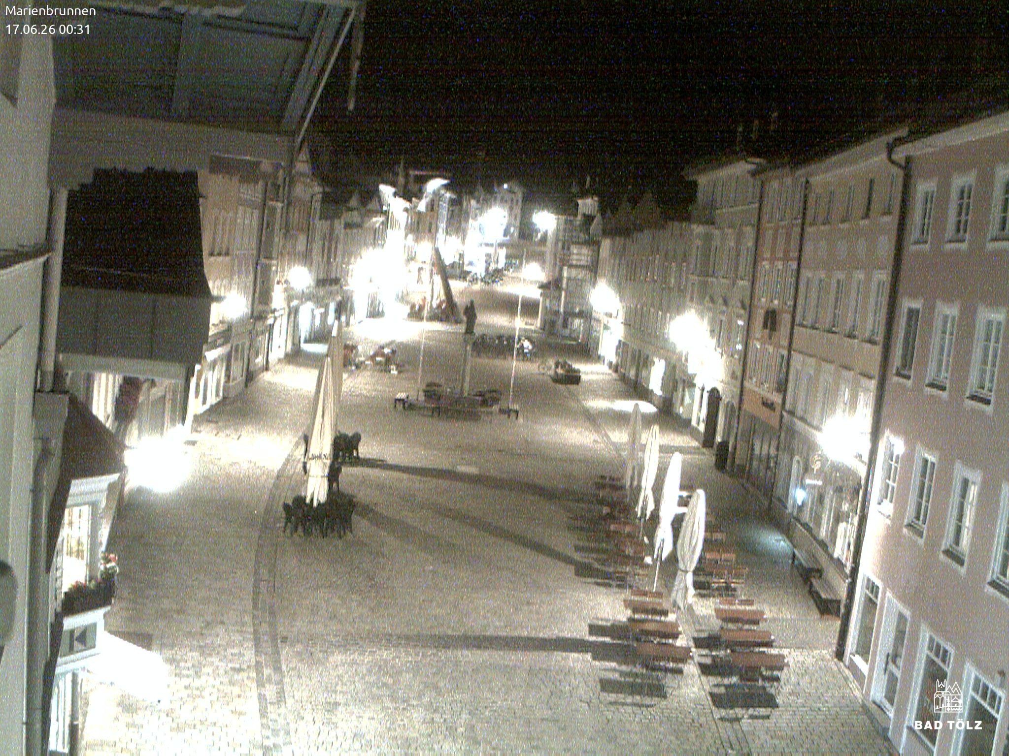 Archiv Foto Webcam Blick auf den Marienbrunnen Bad Tölz
