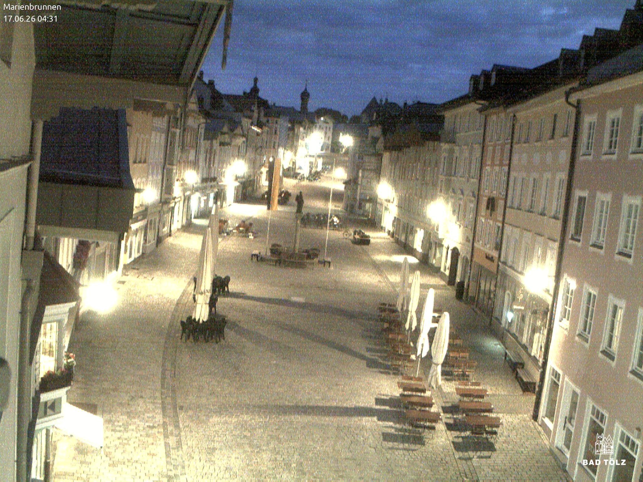 Archiv Foto Webcam Blick auf den Marienbrunnen Bad Tölz