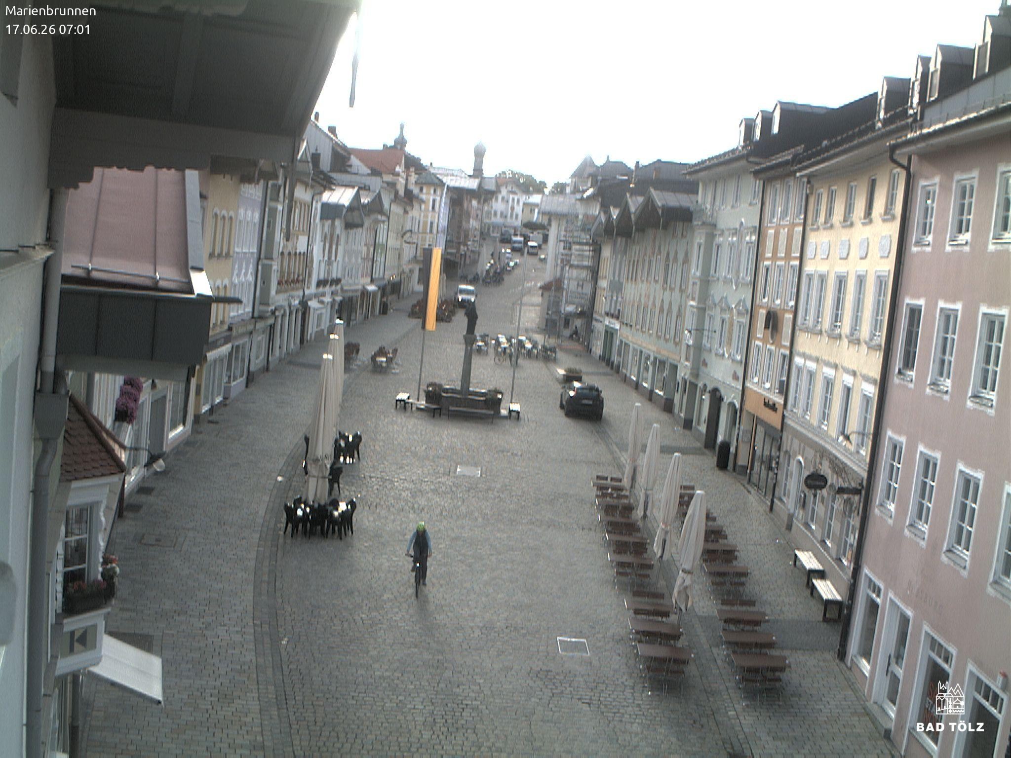 Archiv Foto Webcam Blick auf den Marienbrunnen Bad Tölz
