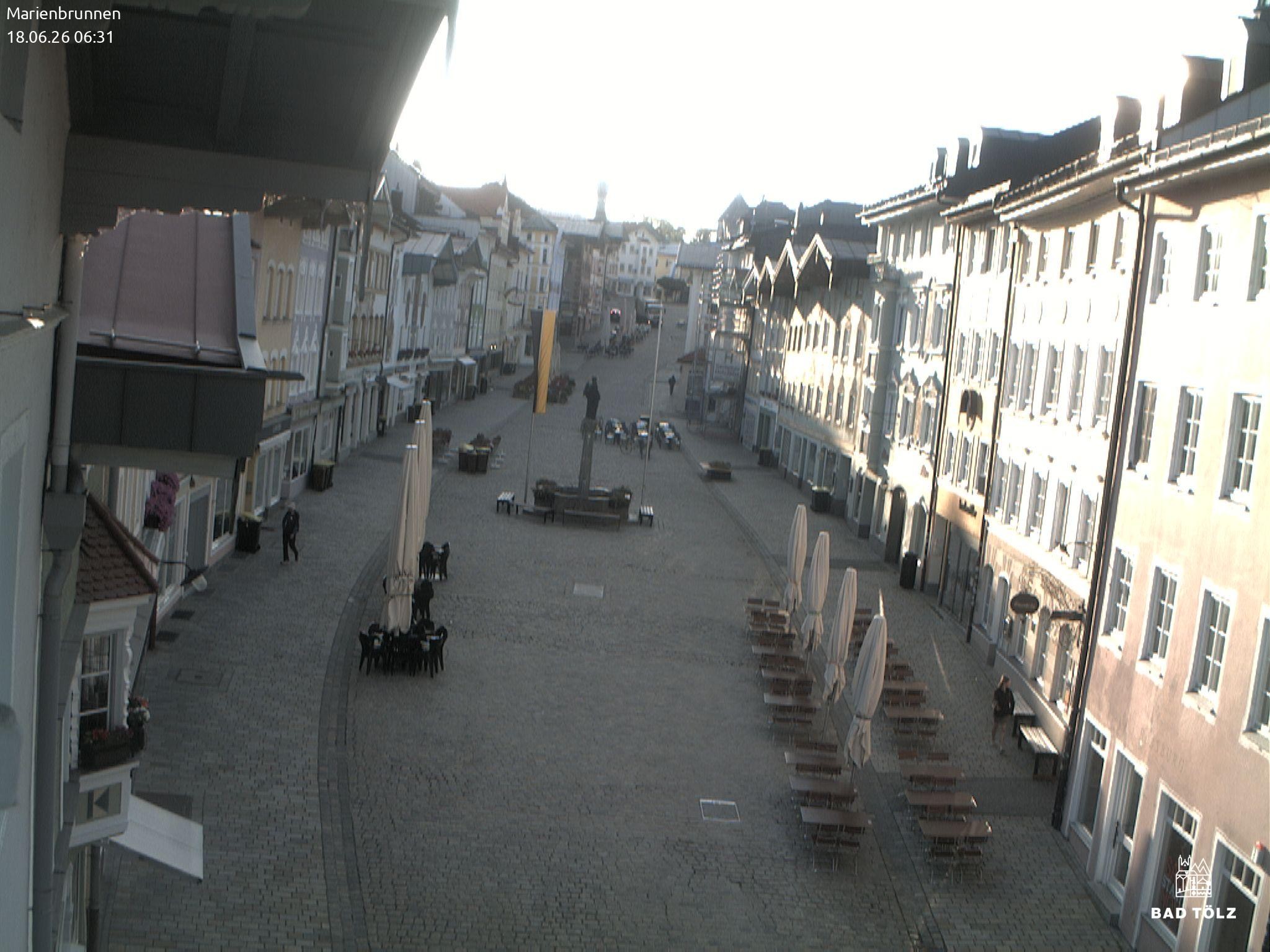 Archiv Foto Webcam Blick auf den Marienbrunnen Bad Tölz