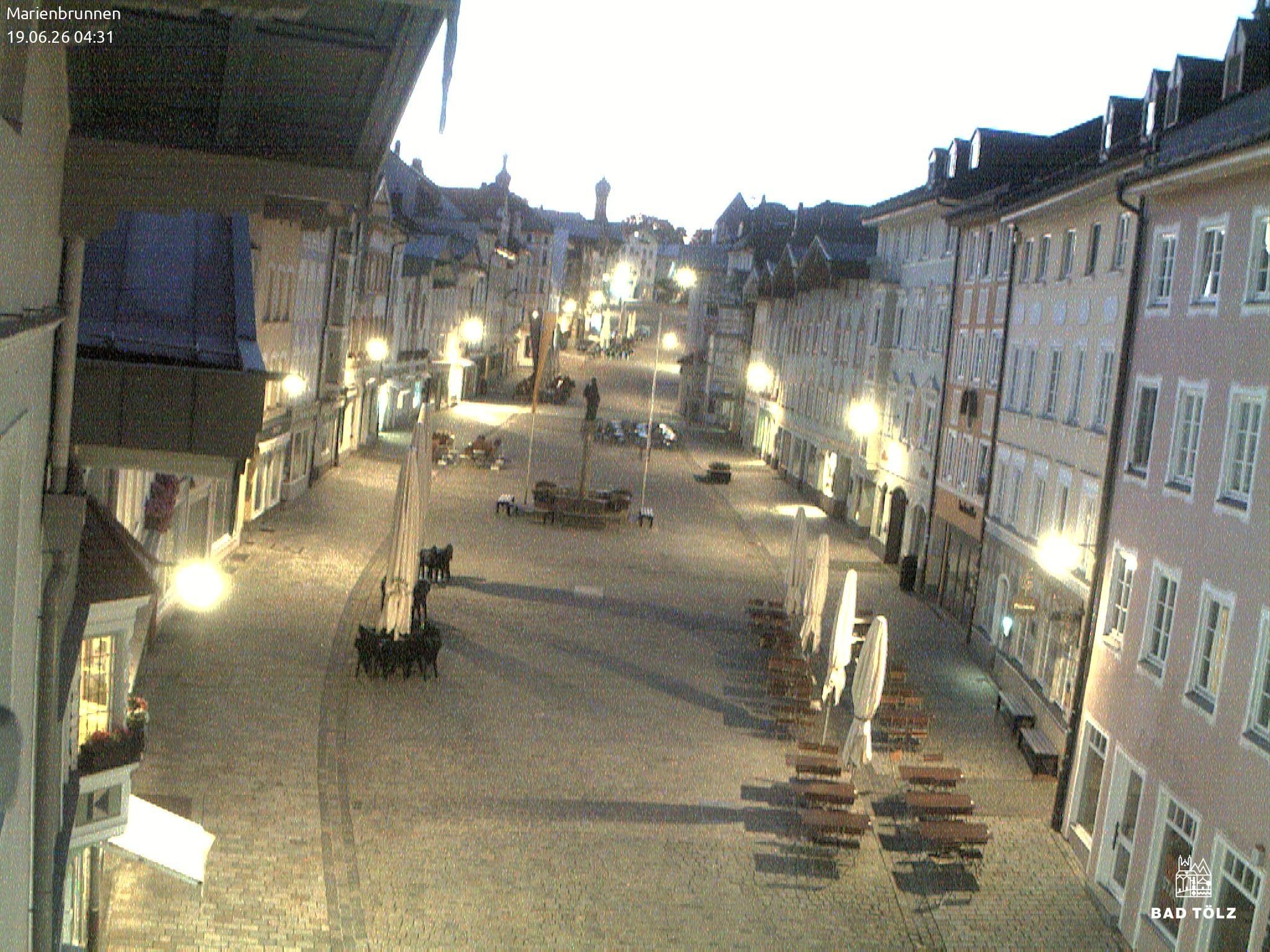 Archiv Foto Webcam Blick auf den Marienbrunnen Bad Tölz