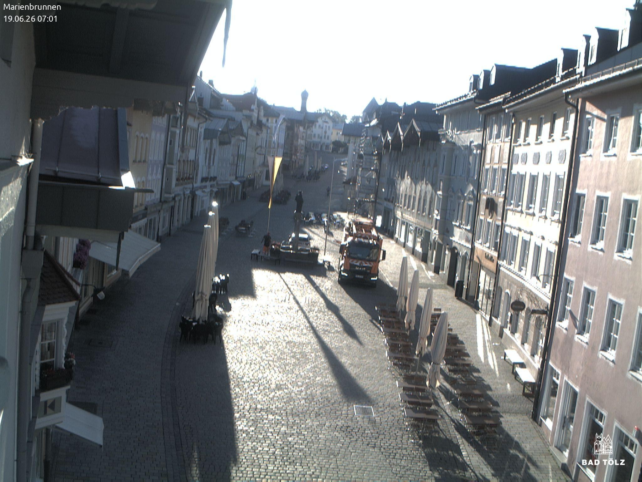 Archiv Foto Webcam Blick auf den Marienbrunnen Bad Tölz