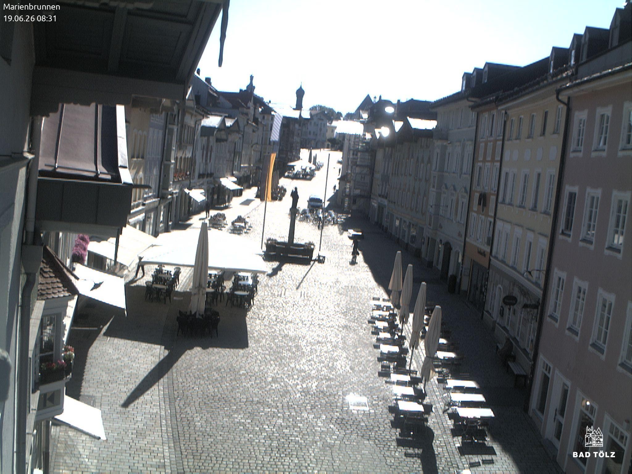 Archiv Foto Webcam Blick auf den Marienbrunnen Bad Tölz