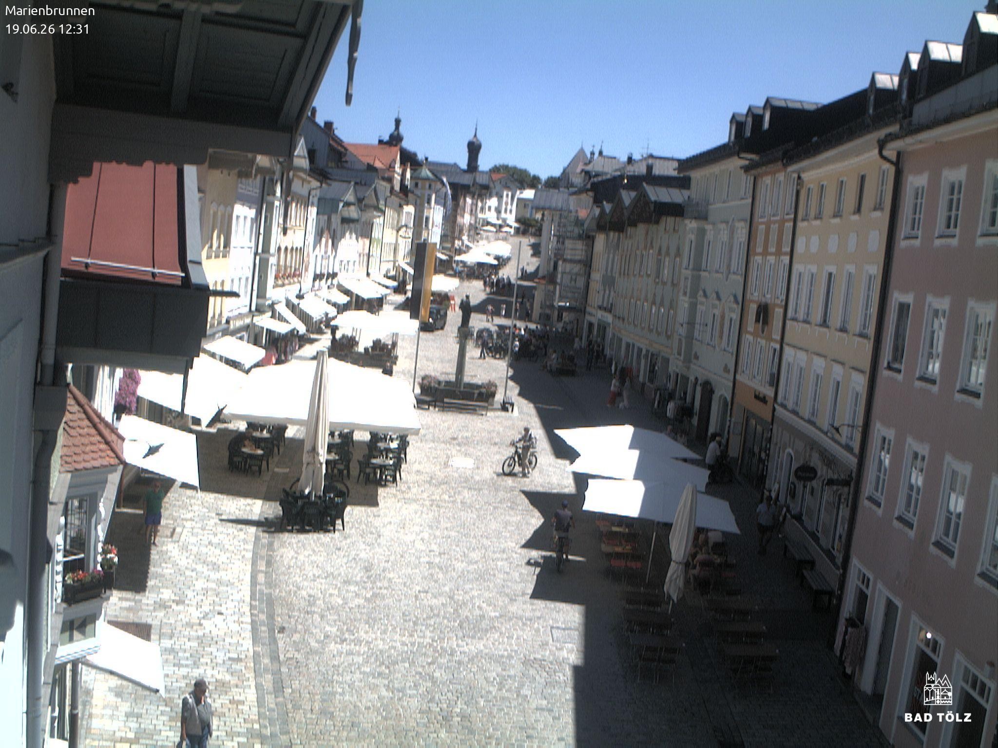 Archiv Foto Webcam Blick auf den Marienbrunnen Bad Tölz