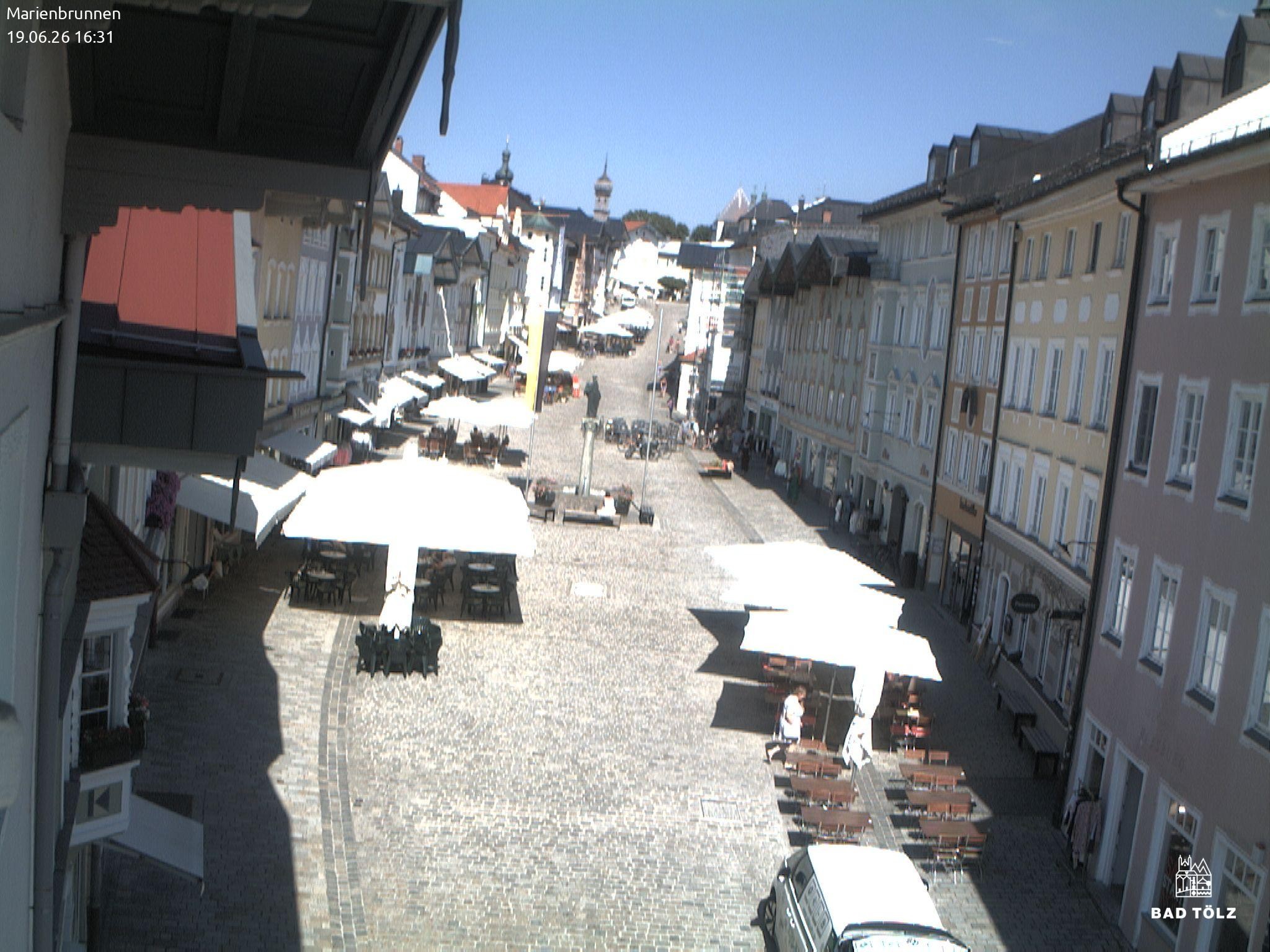 Archiv Foto Webcam Blick auf den Marienbrunnen Bad Tölz