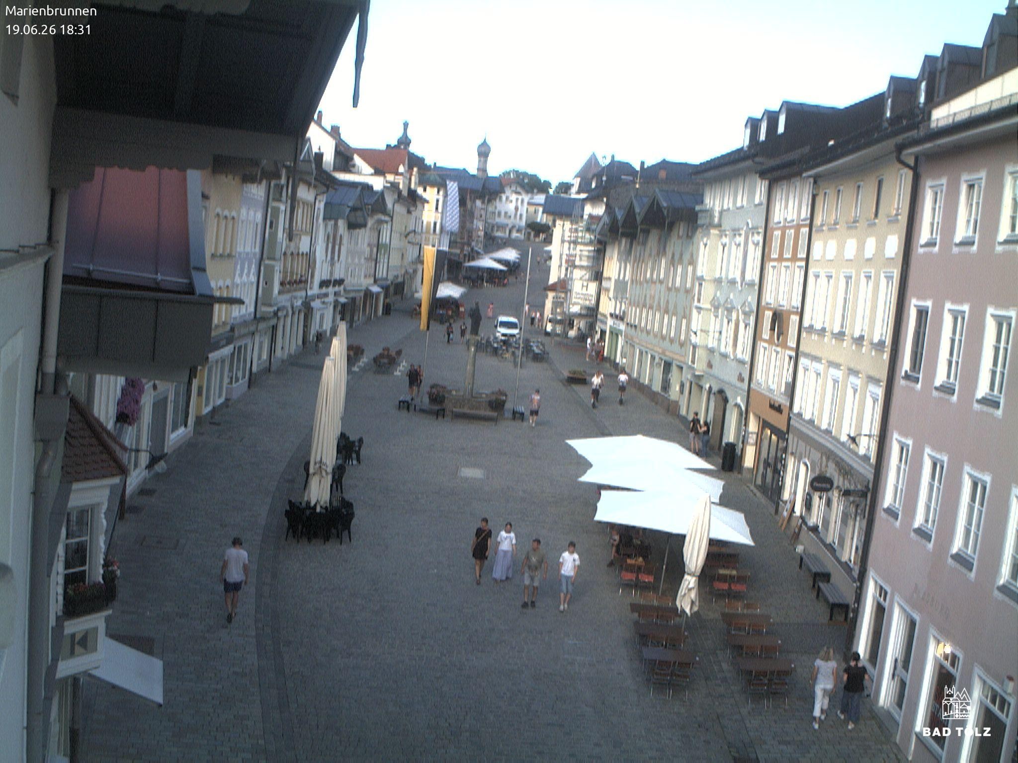 Archiv Foto Webcam Blick auf den Marienbrunnen Bad Tölz
