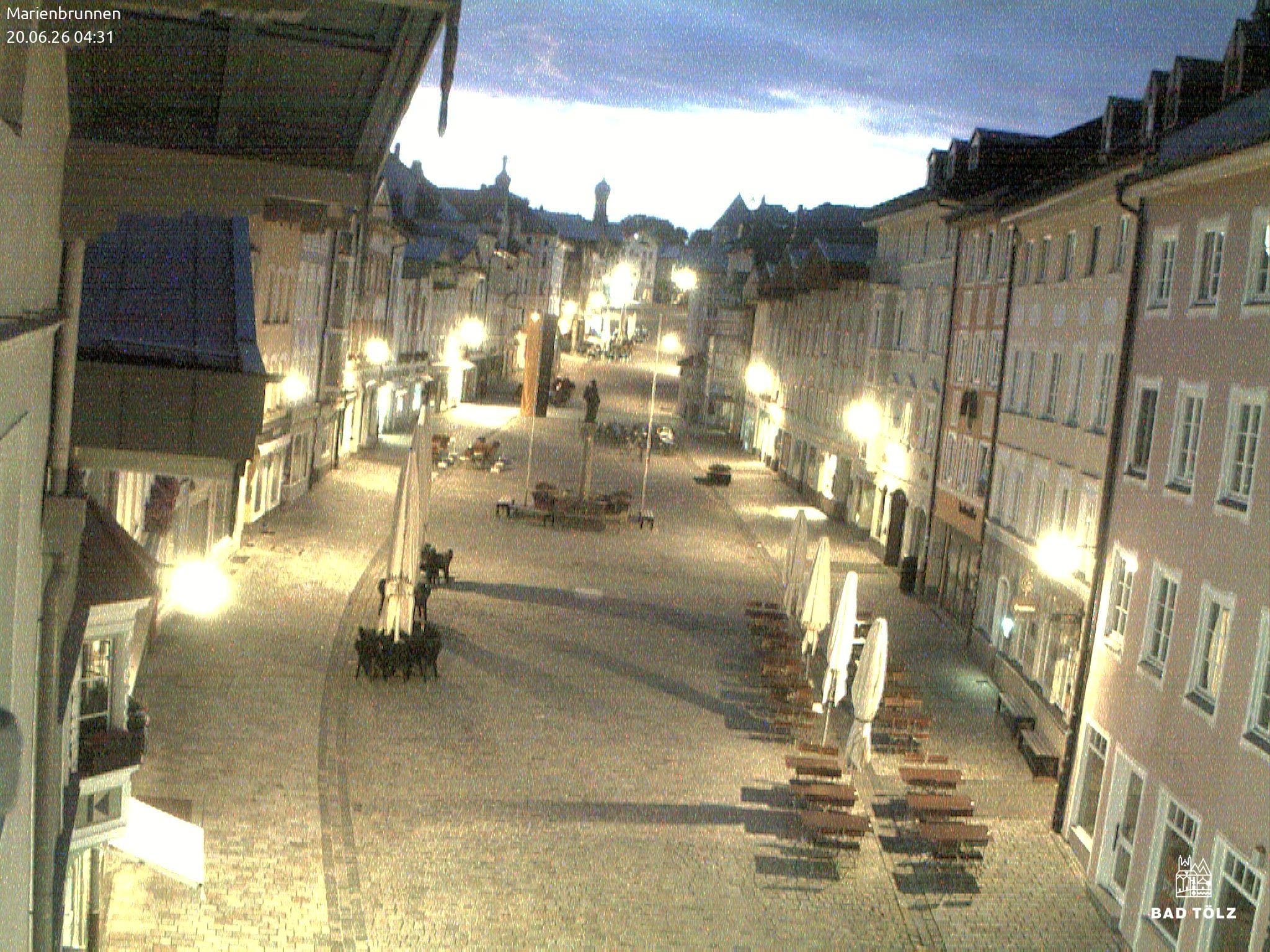 Archiv Foto Webcam Blick auf den Marienbrunnen Bad Tölz