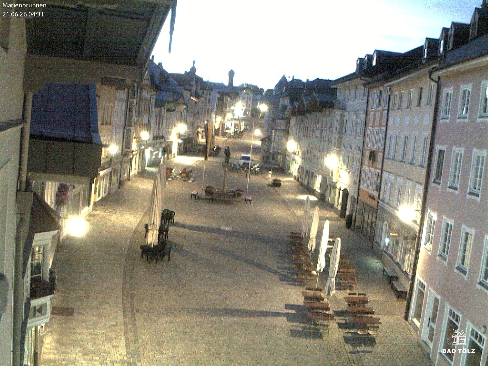 Archiv Foto Webcam Blick auf den Marienbrunnen Bad Tölz