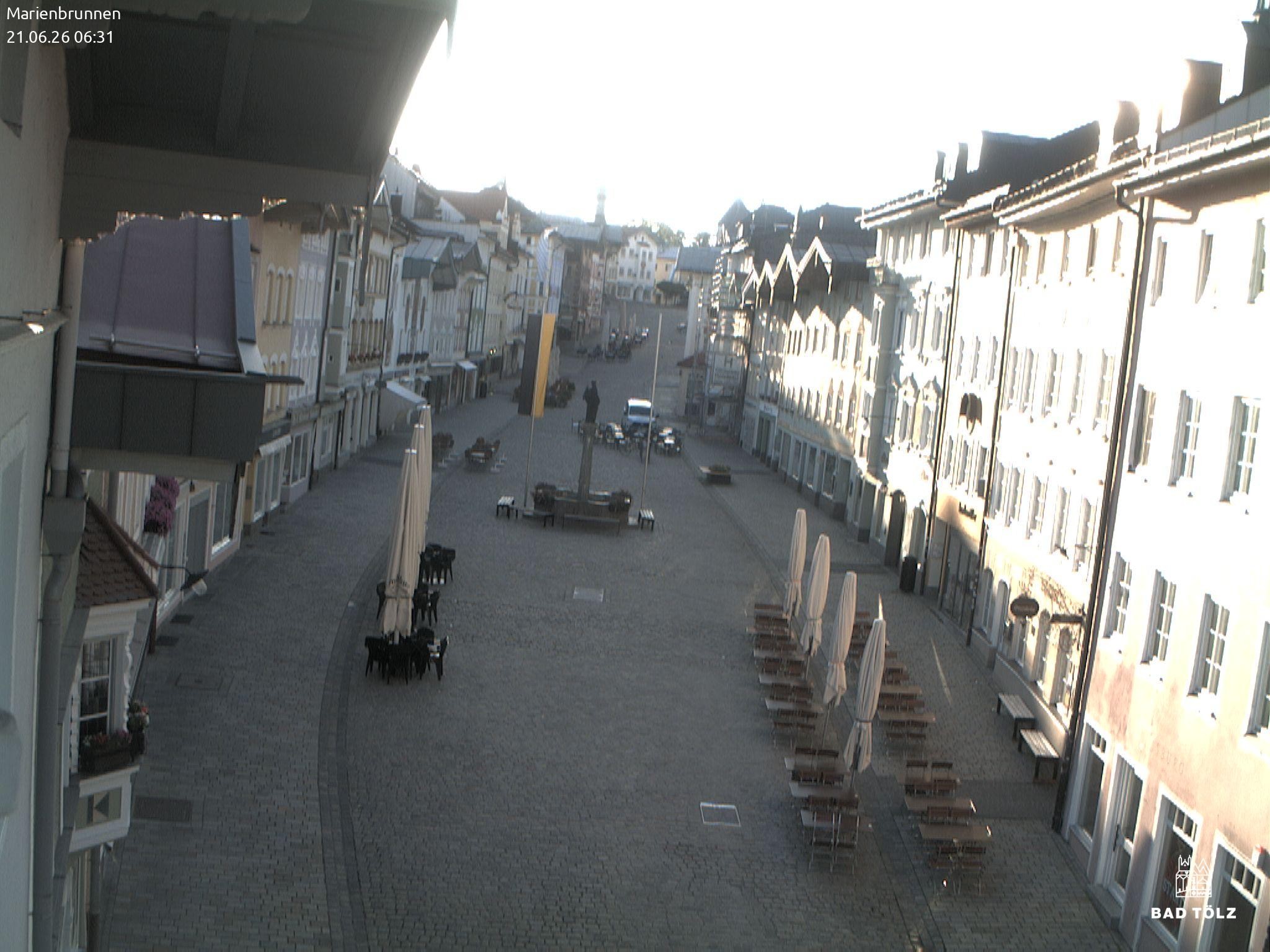 Archiv Foto Webcam Blick auf den Marienbrunnen Bad Tölz