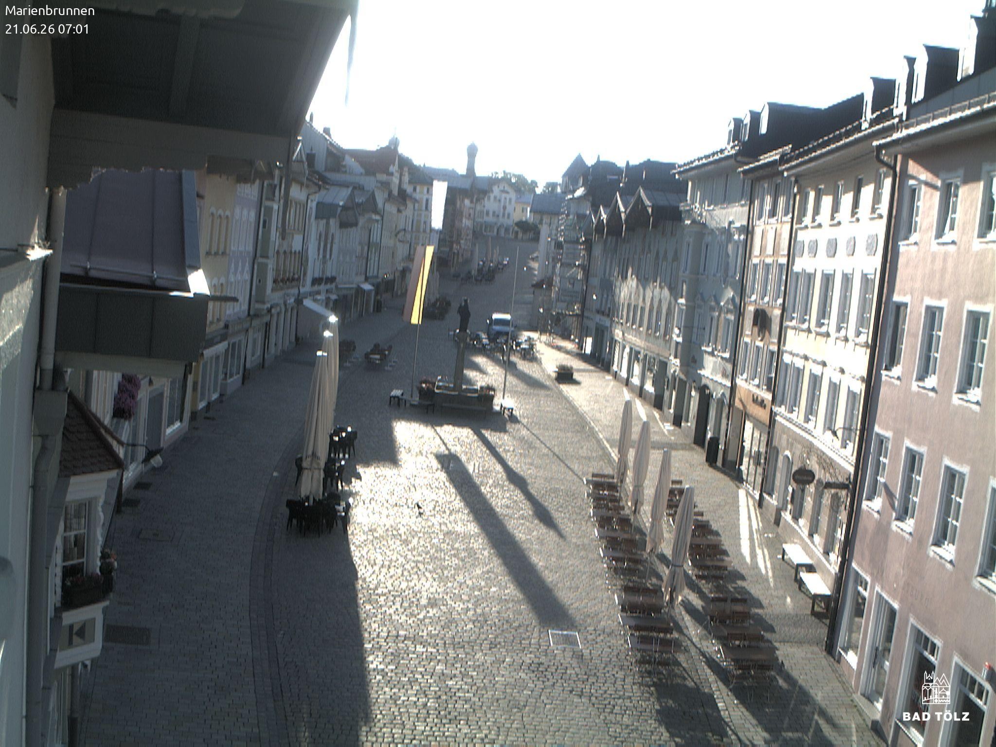 Archiv Foto Webcam Blick auf den Marienbrunnen Bad Tölz