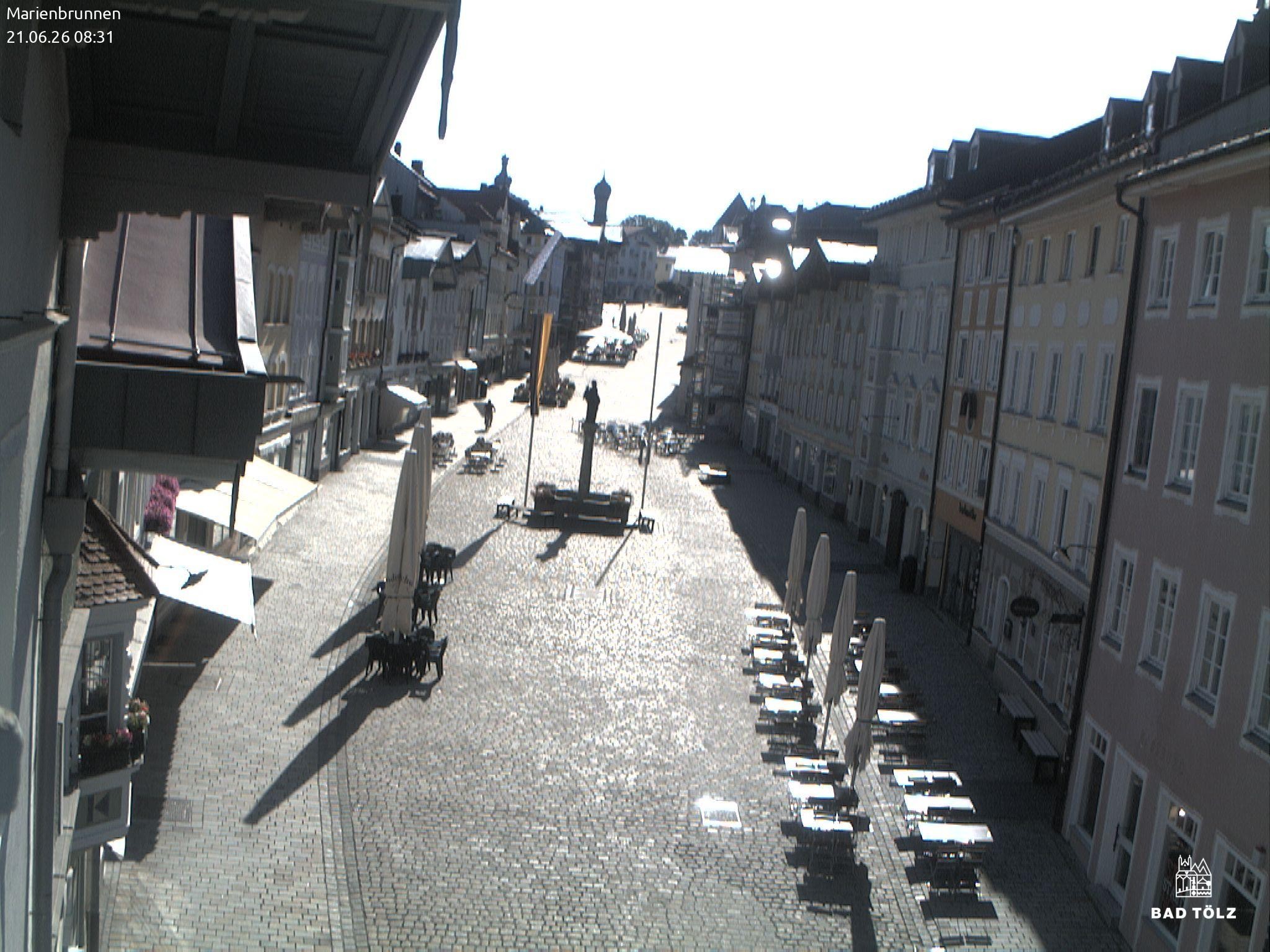 Archiv Foto Webcam Blick auf den Marienbrunnen Bad Tölz