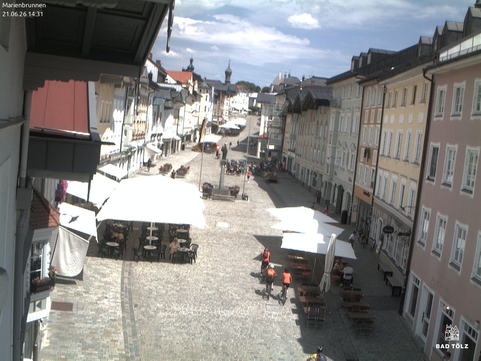 Archiv Foto Webcam Blick auf den Marienbrunnen Bad Tölz