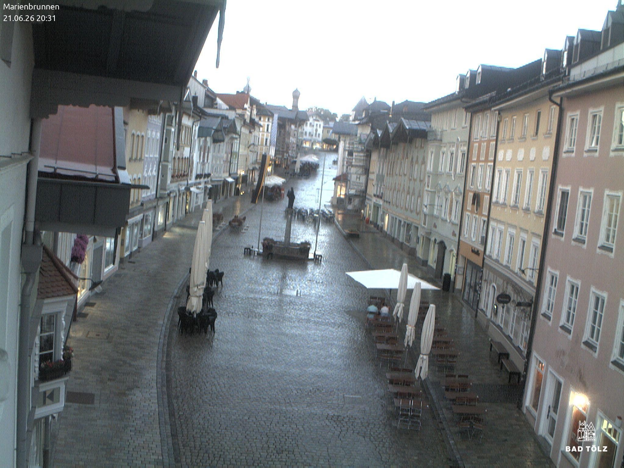 Archiv Foto Webcam Blick auf den Marienbrunnen Bad Tölz