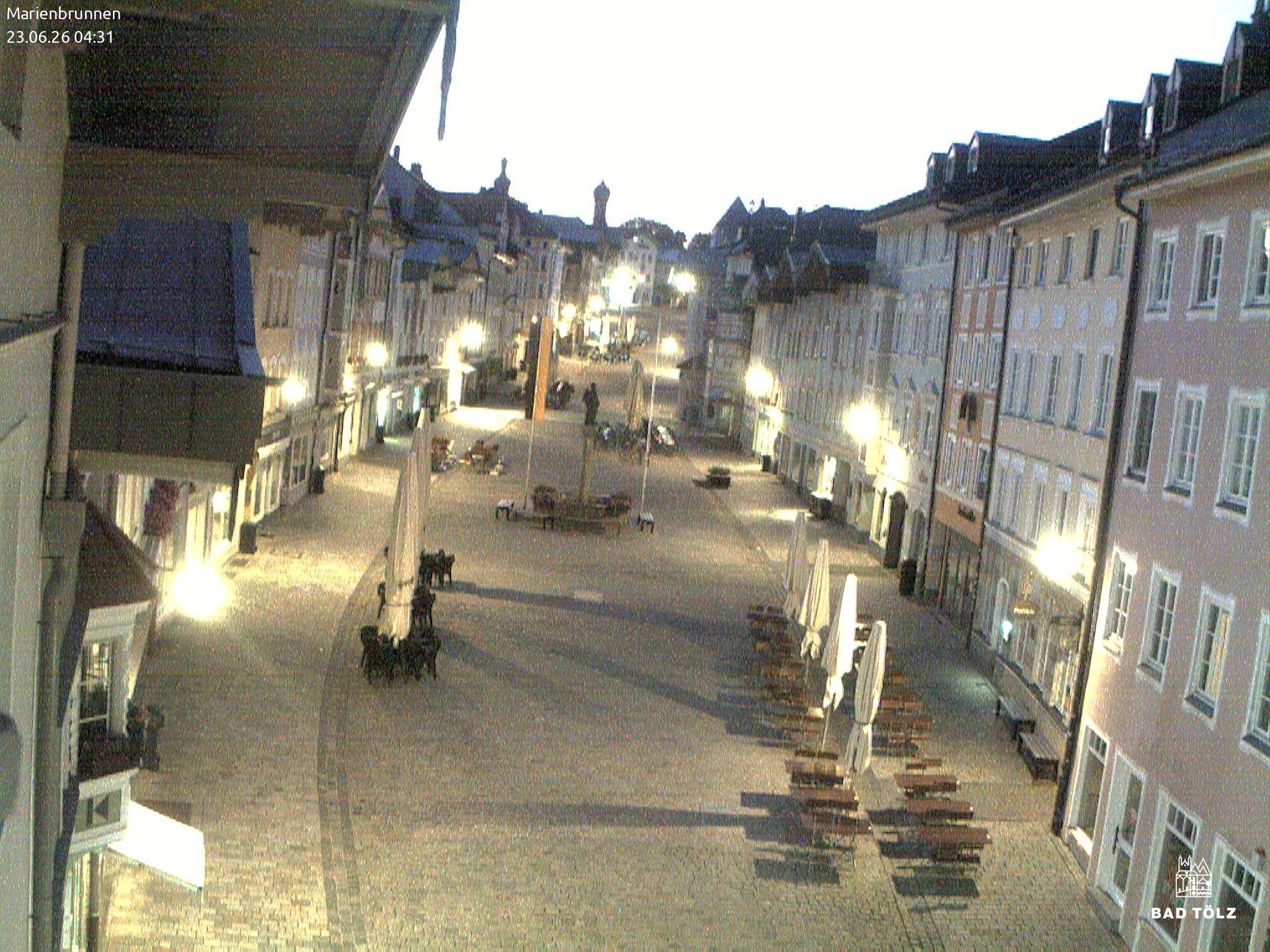 Archiv Foto Webcam Blick auf den Marienbrunnen Bad Tölz