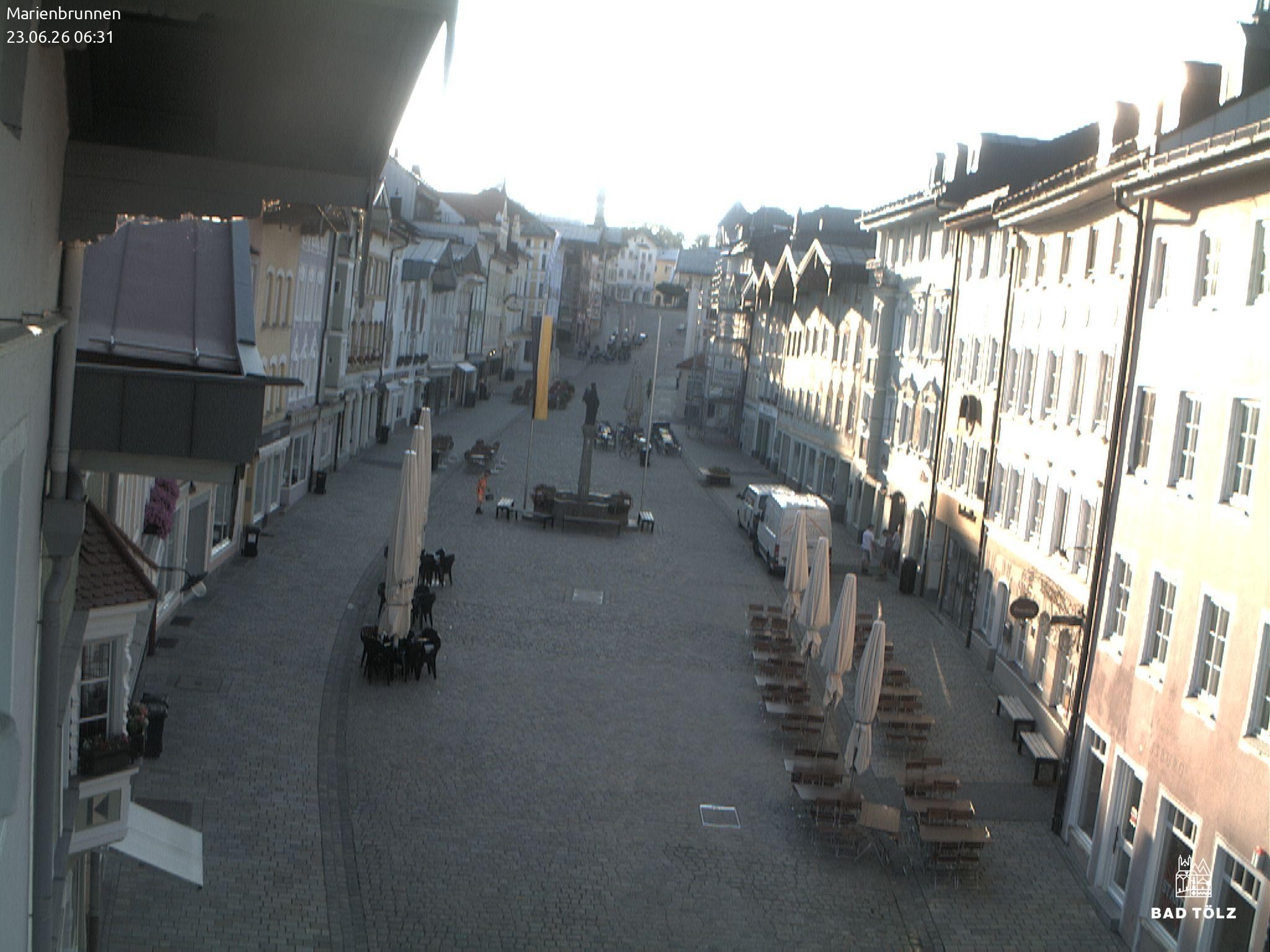 Archiv Foto Webcam Blick auf den Marienbrunnen Bad Tölz