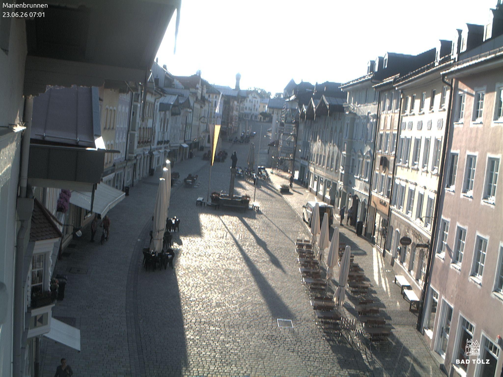 Archiv Foto Webcam Blick auf den Marienbrunnen Bad Tölz