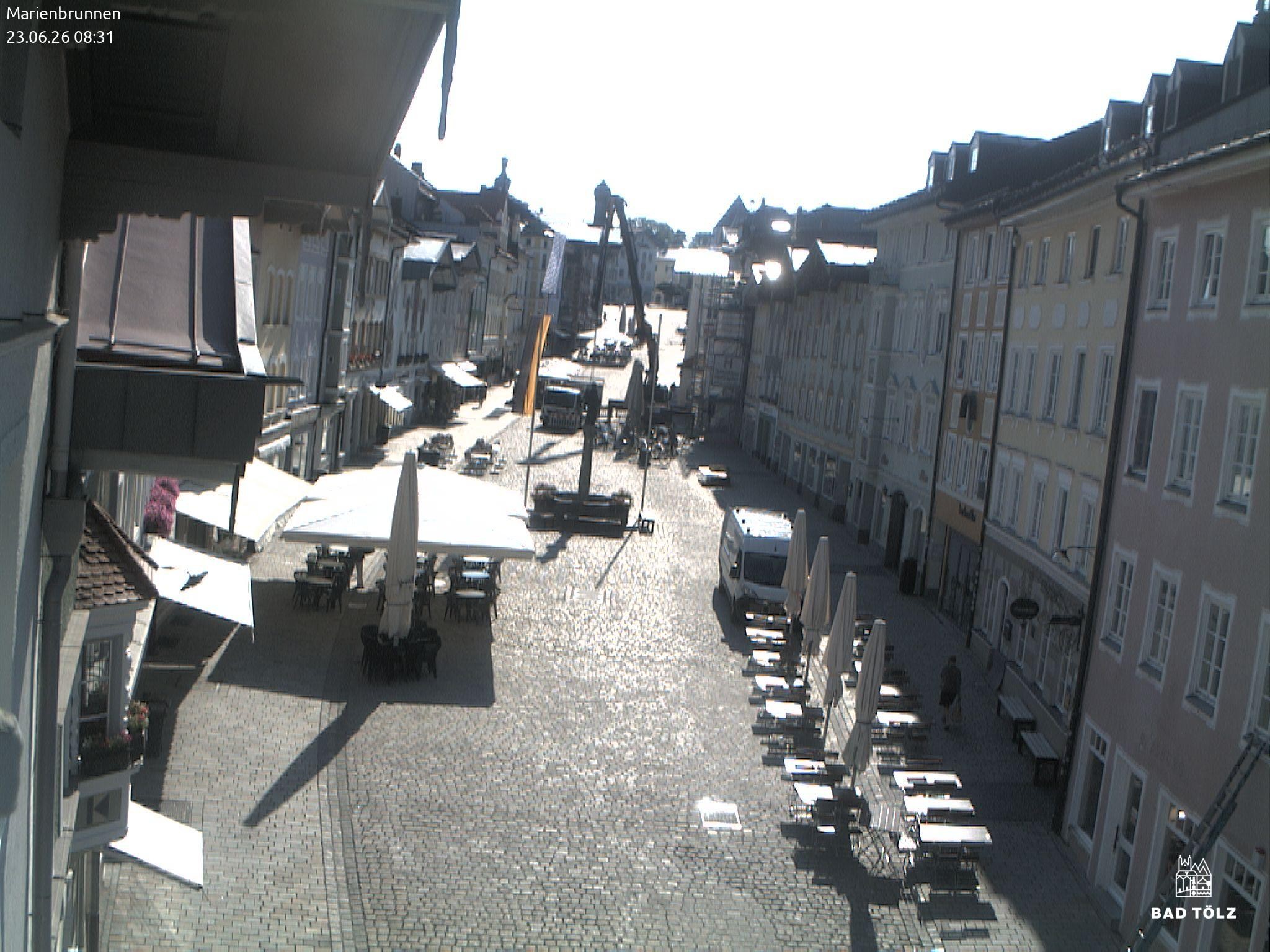 Archiv Foto Webcam Blick auf den Marienbrunnen Bad Tölz
