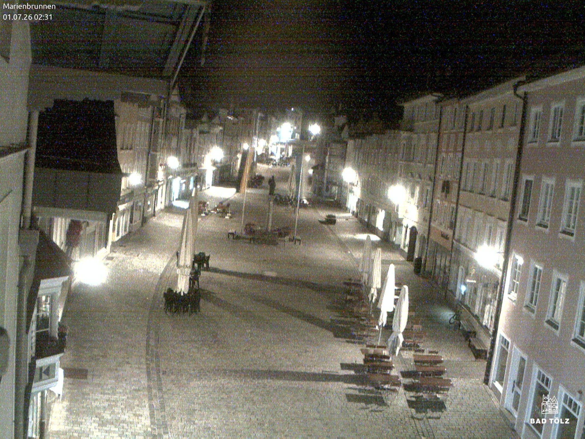 Archiv Foto Webcam Blick auf den Marienbrunnen Bad Tölz