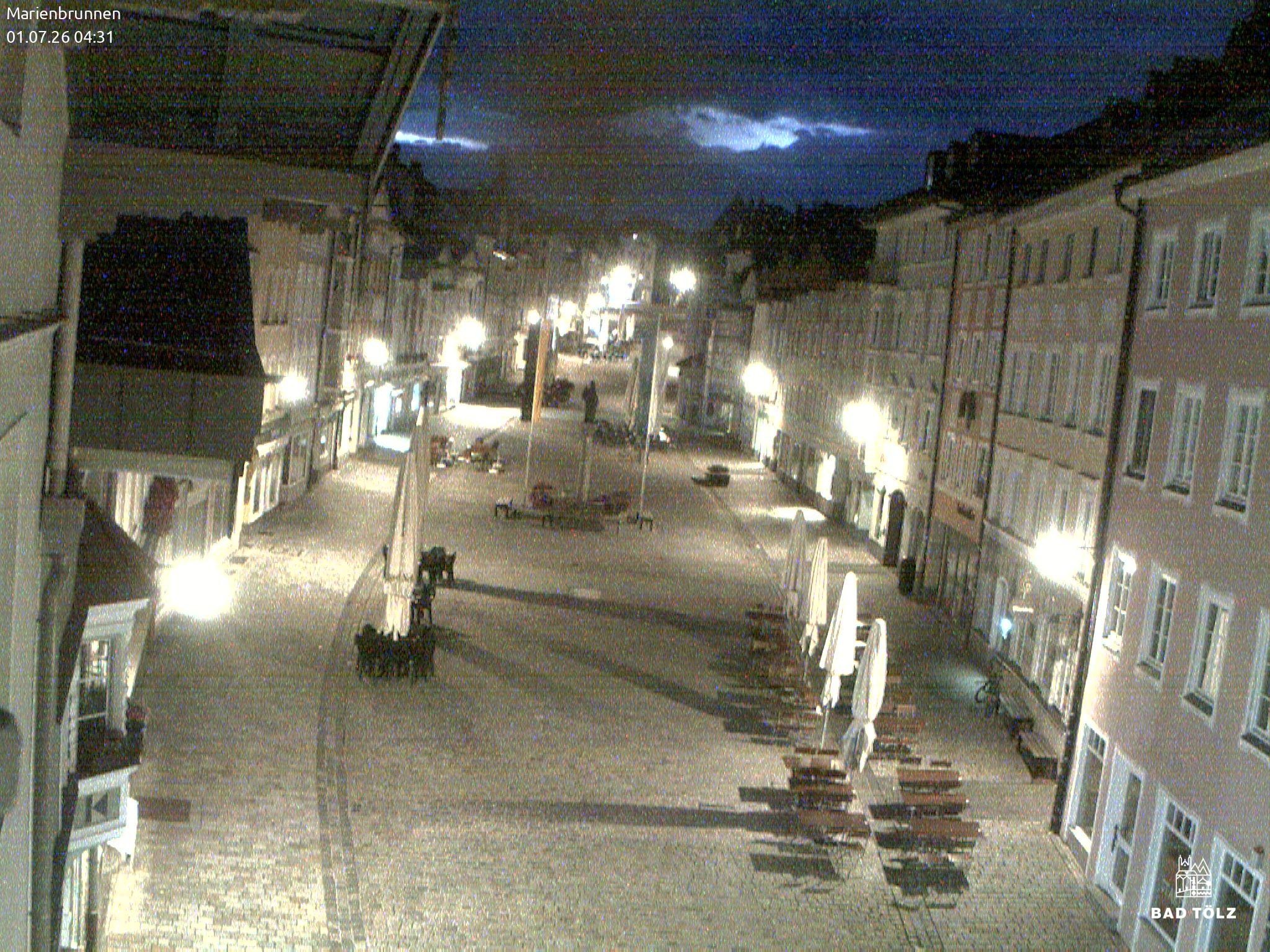 Archiv Foto Webcam Blick auf den Marienbrunnen Bad Tölz