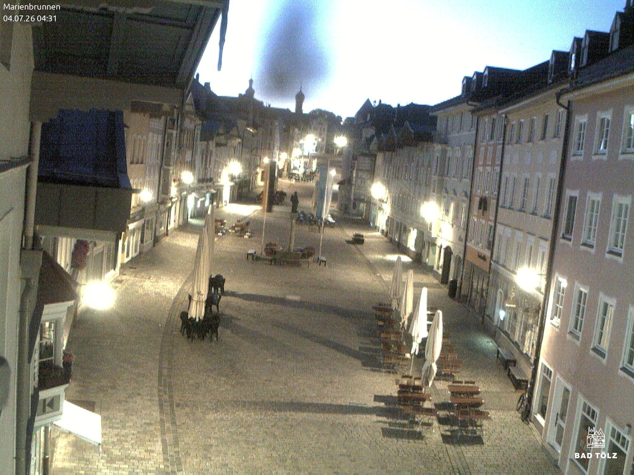Archiv Foto Webcam Blick auf den Marienbrunnen Bad Tölz