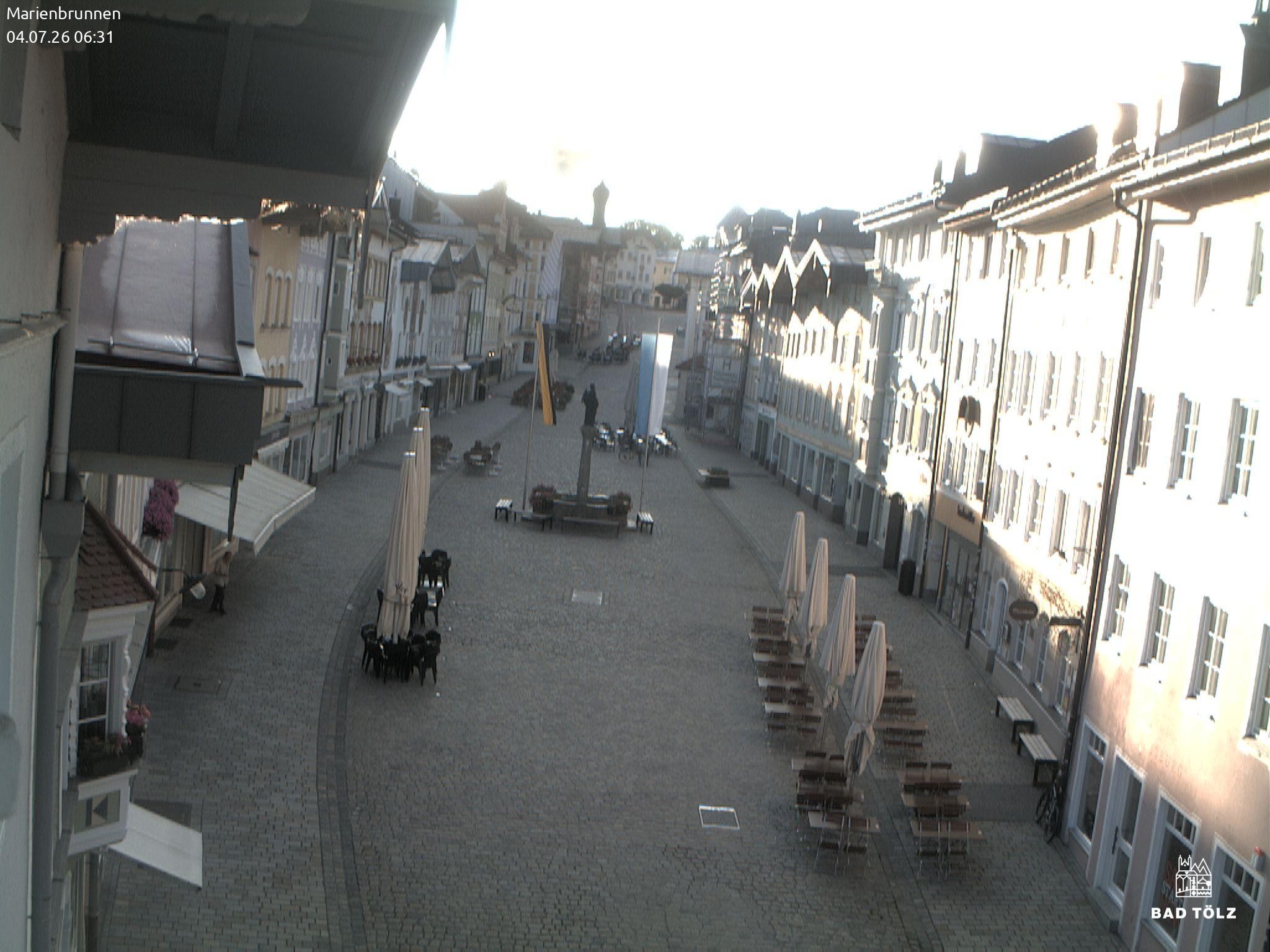 Archiv Foto Webcam Blick auf den Marienbrunnen Bad Tölz