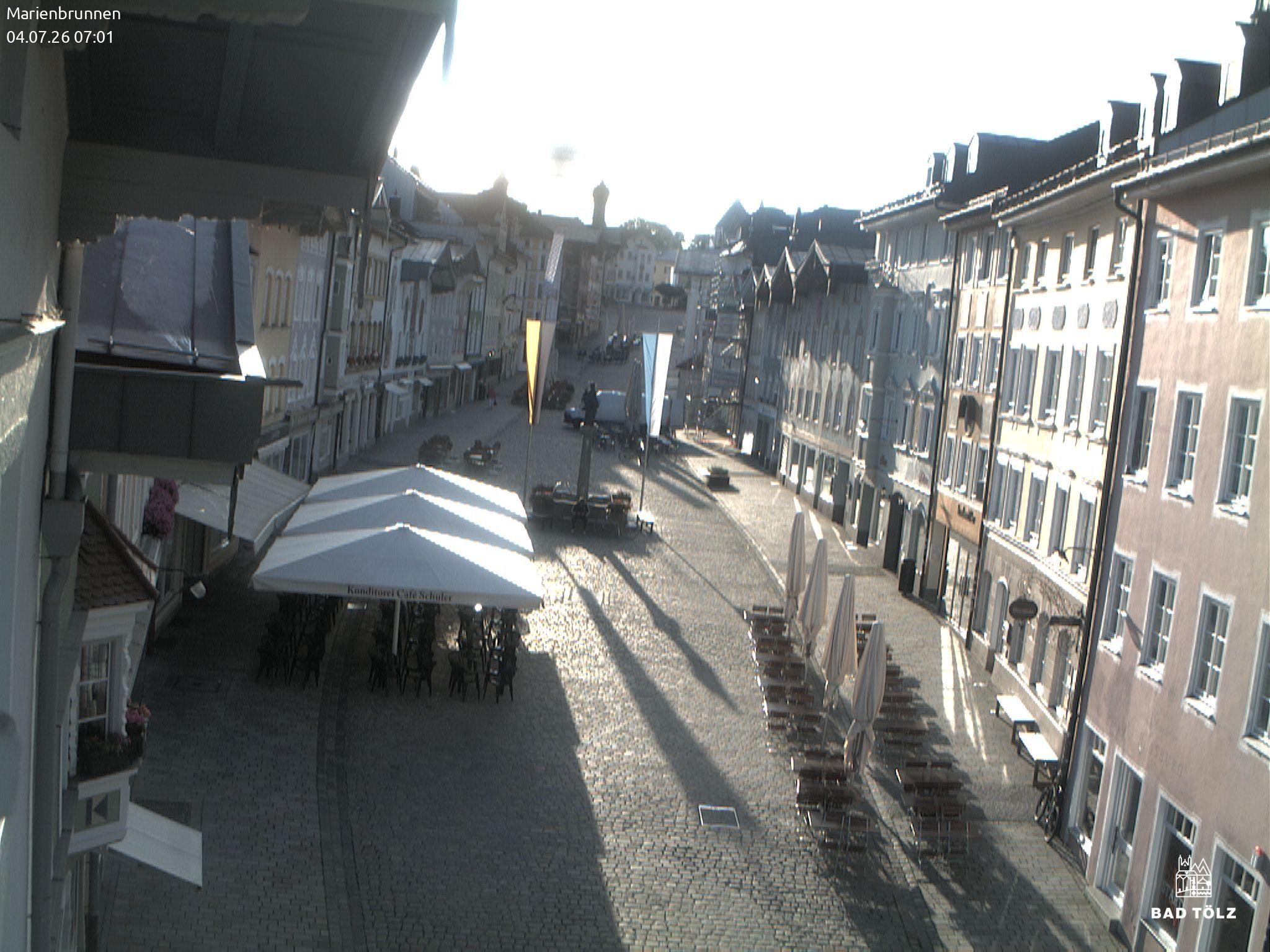 Archiv Foto Webcam Blick auf den Marienbrunnen Bad Tölz