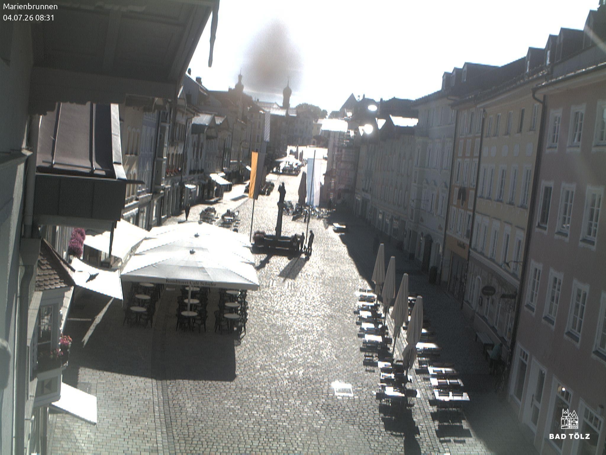 Archiv Foto Webcam Blick auf den Marienbrunnen Bad Tölz