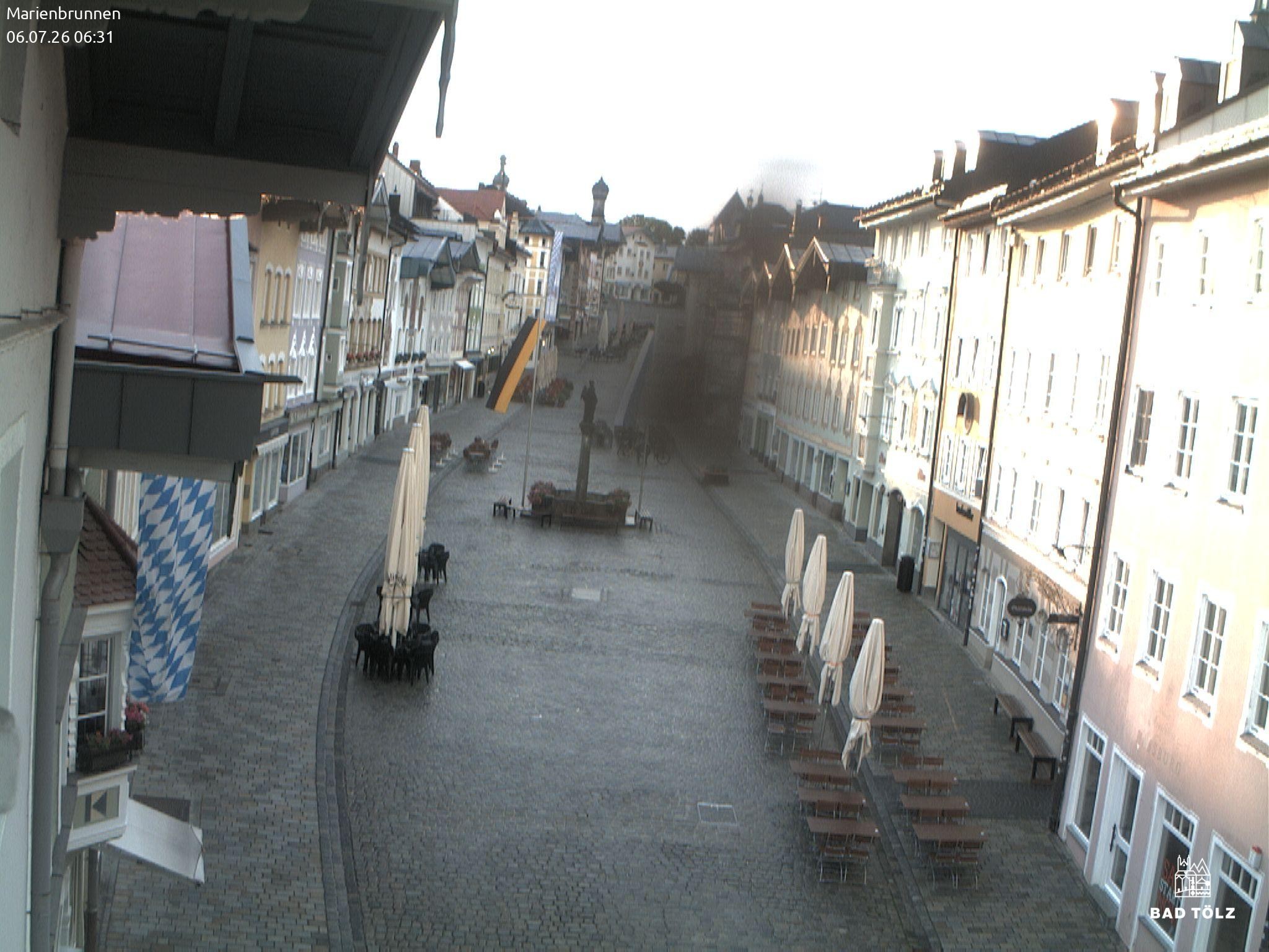 Archiv Foto Webcam Blick auf den Marienbrunnen Bad Tölz