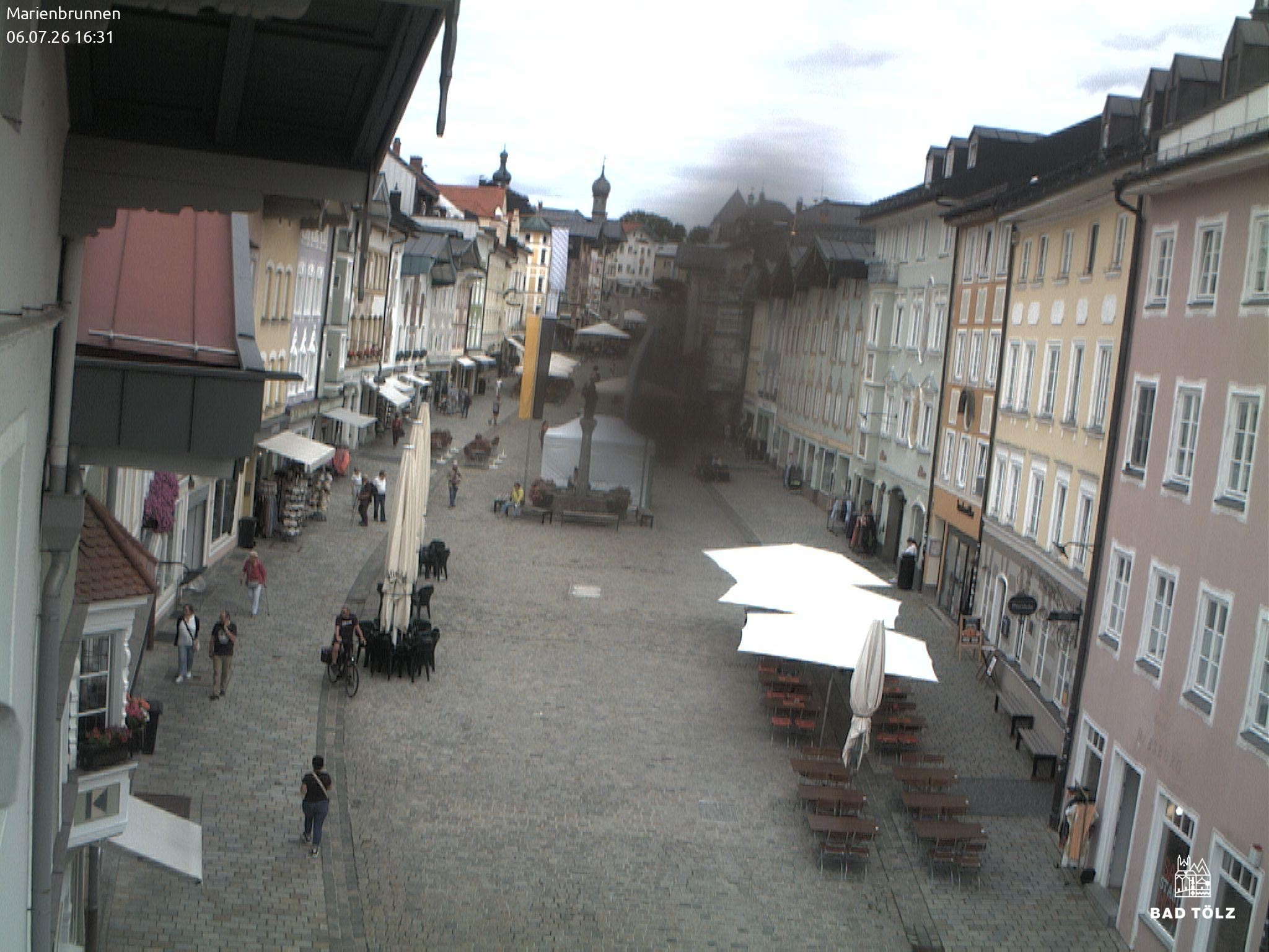 Archiv Foto Webcam Blick auf den Marienbrunnen Bad Tölz