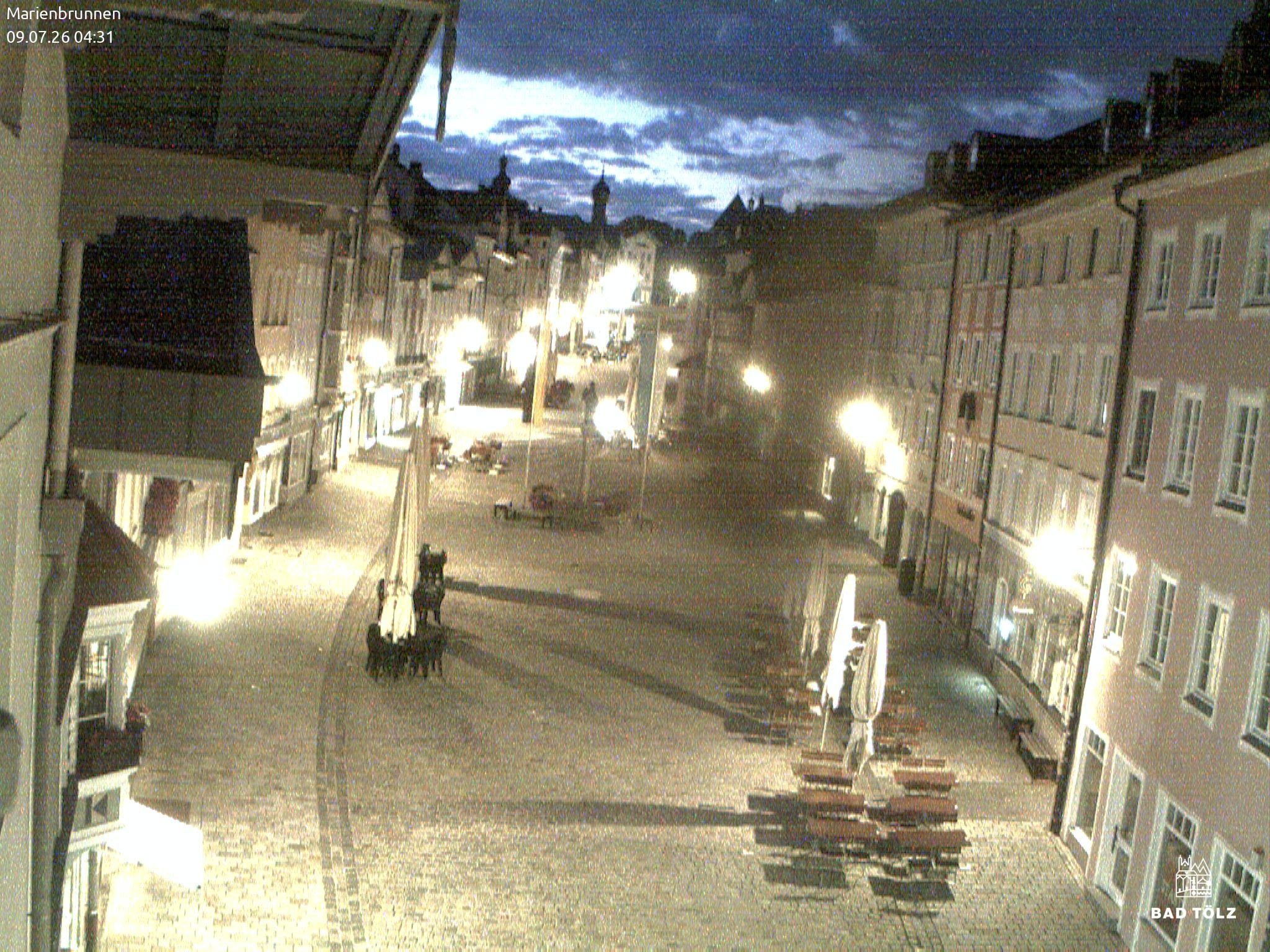 Archiv Foto Webcam Blick auf den Marienbrunnen Bad Tölz