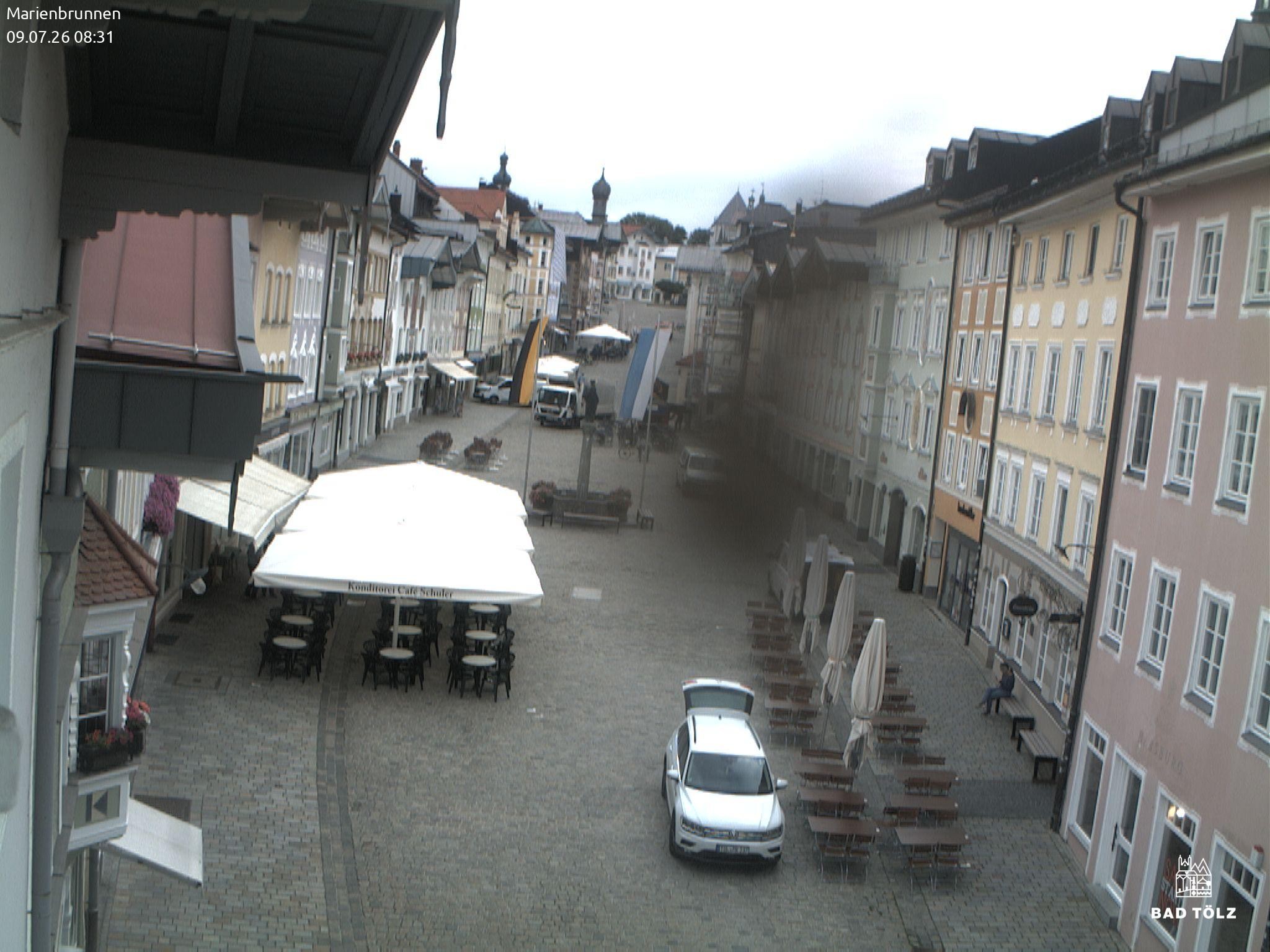 Archiv Foto Webcam Blick auf den Marienbrunnen Bad Tölz