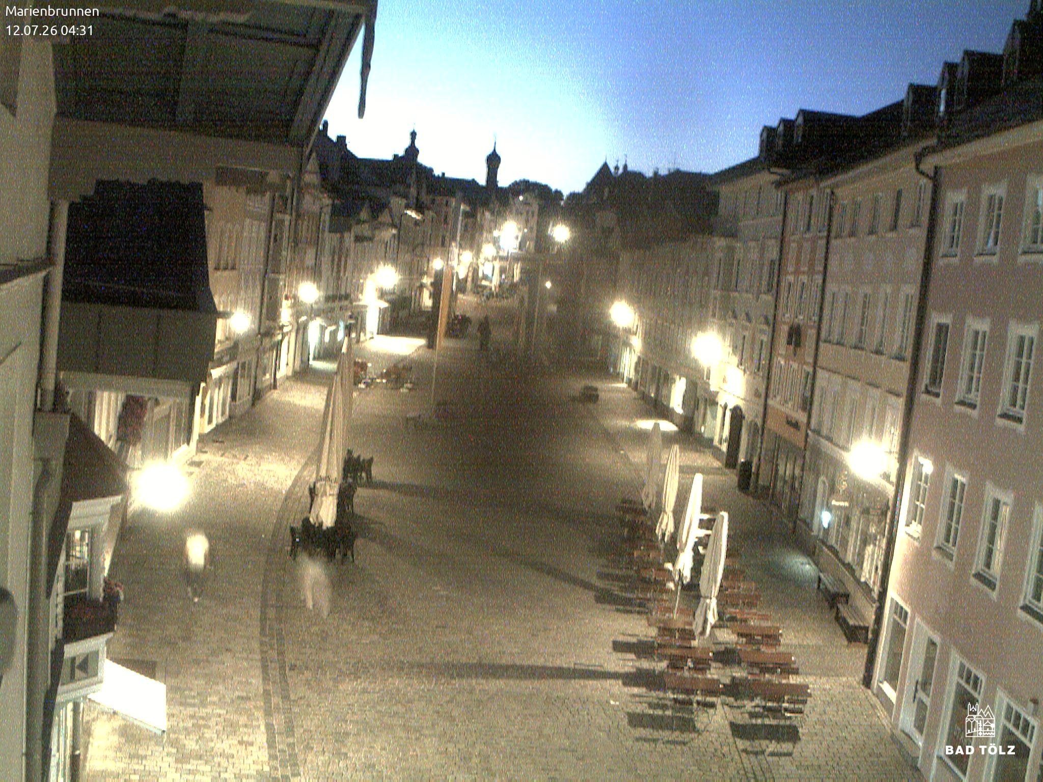 Archiv Foto Webcam Blick auf den Marienbrunnen Bad Tölz