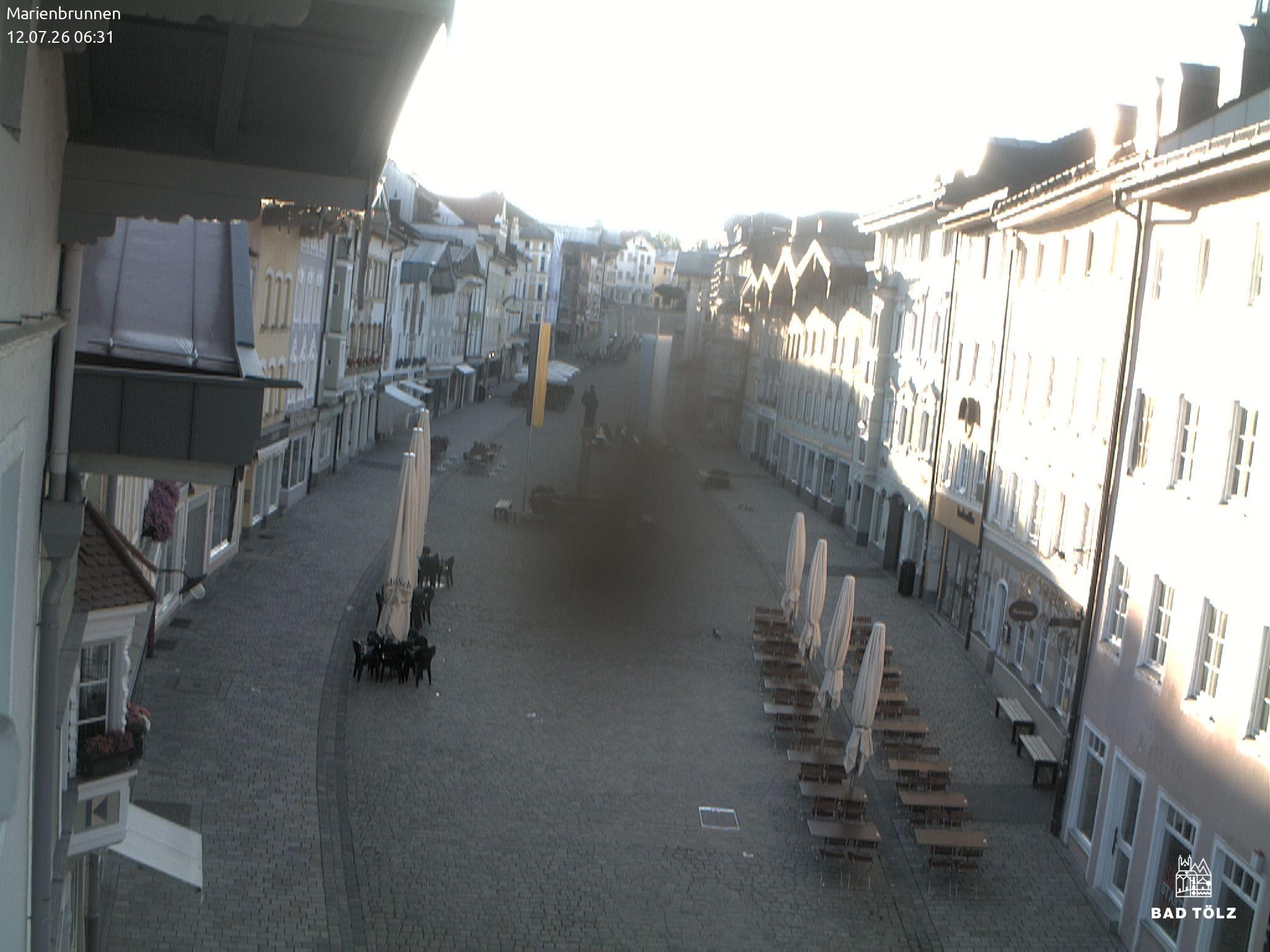 Archiv Foto Webcam Blick auf den Marienbrunnen Bad Tölz