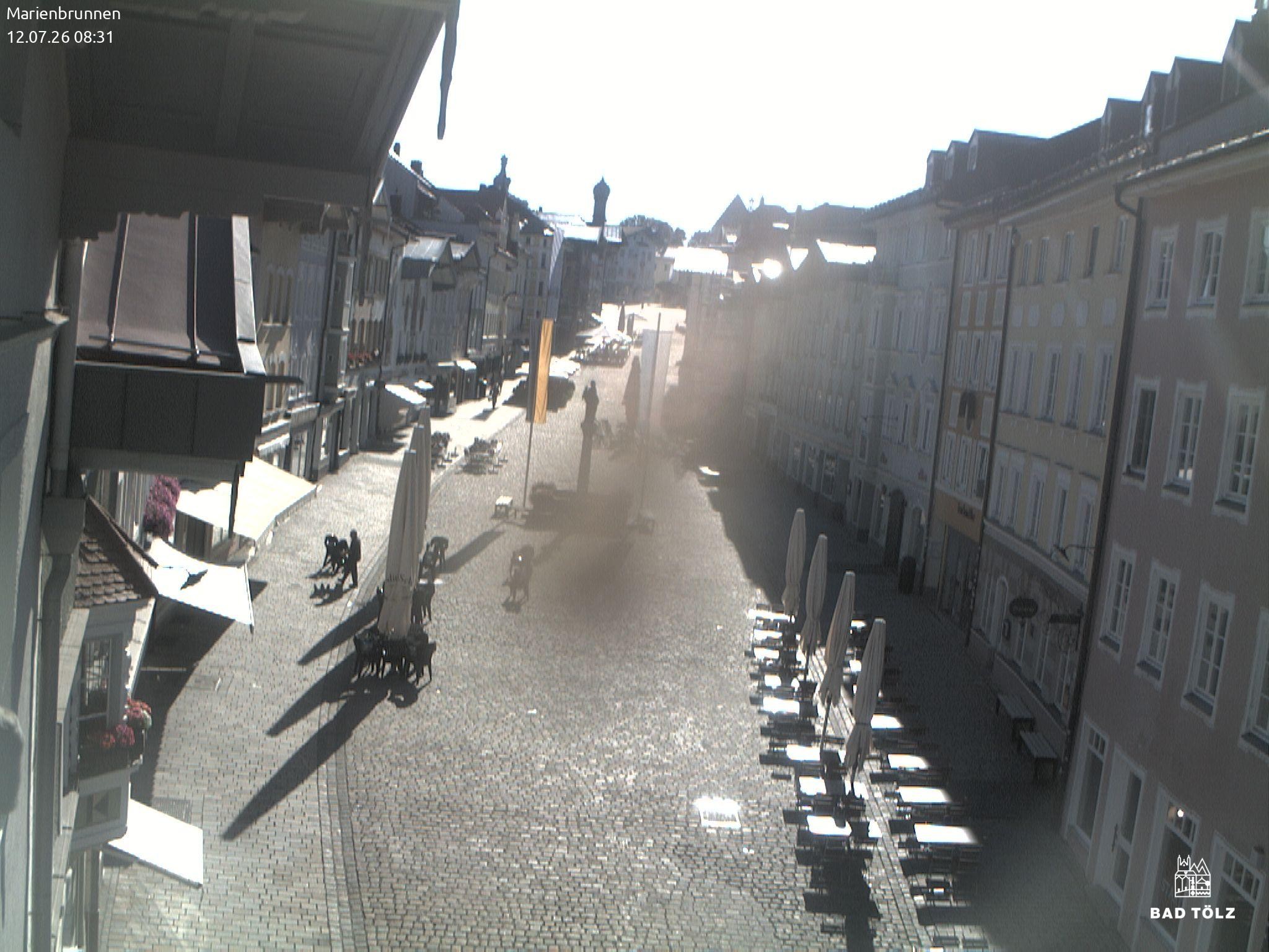 Archiv Foto Webcam Blick auf den Marienbrunnen Bad Tölz