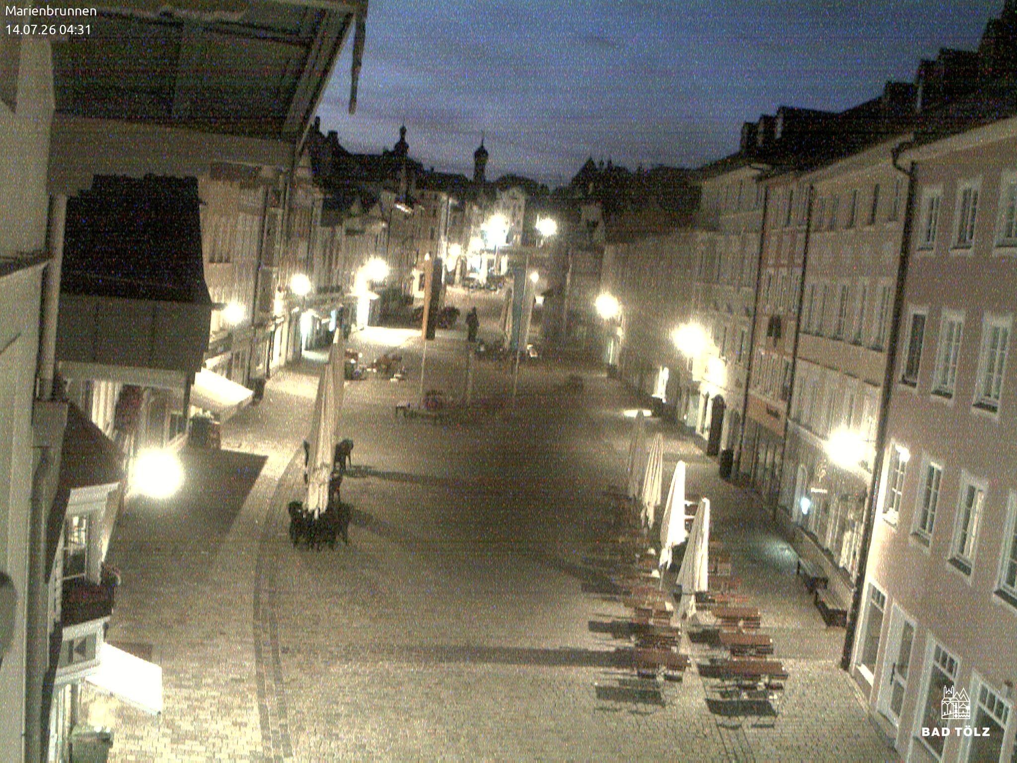 Archiv Foto Webcam Blick auf den Marienbrunnen Bad Tölz