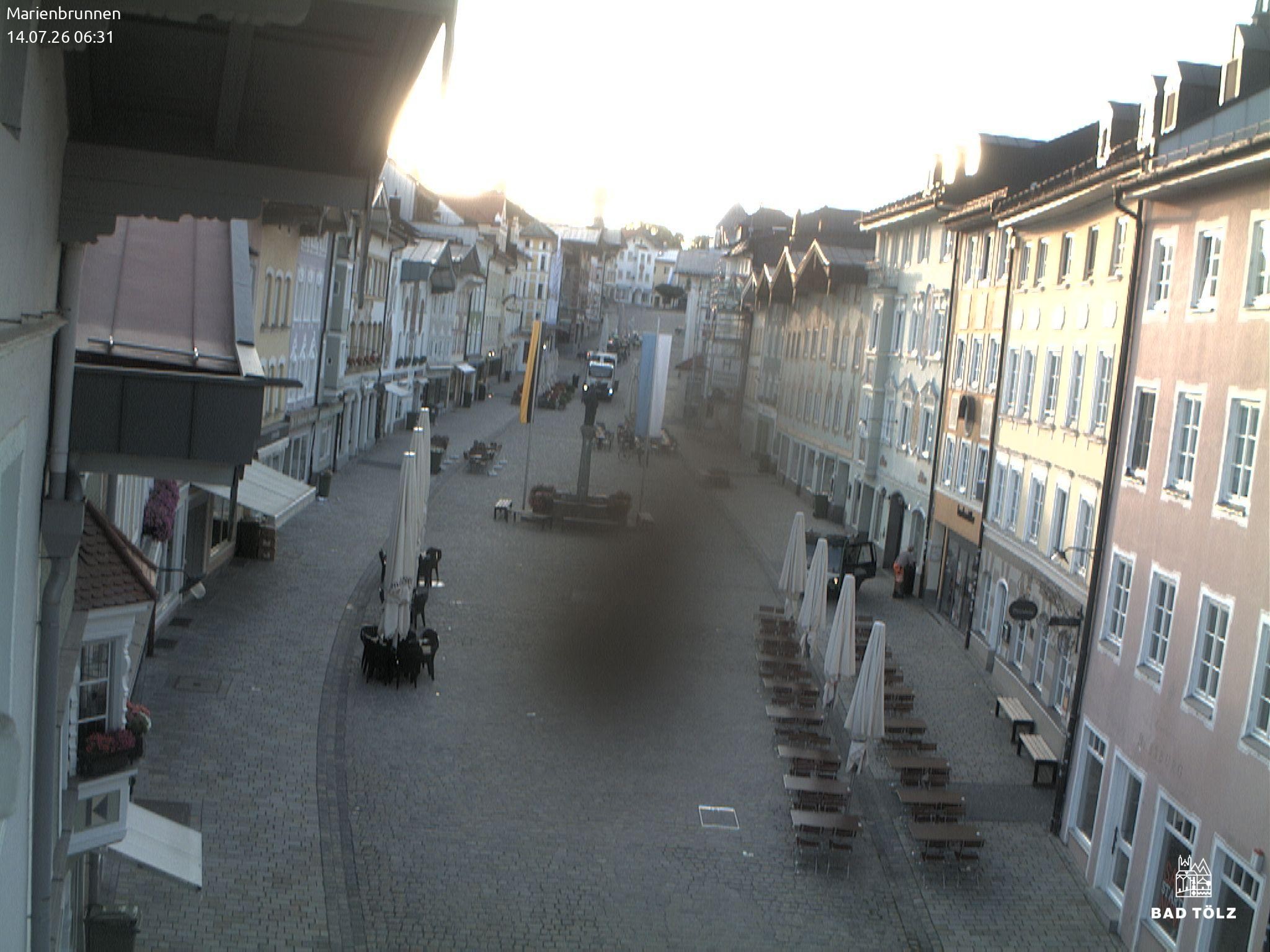 Archiv Foto Webcam Blick auf den Marienbrunnen Bad Tölz