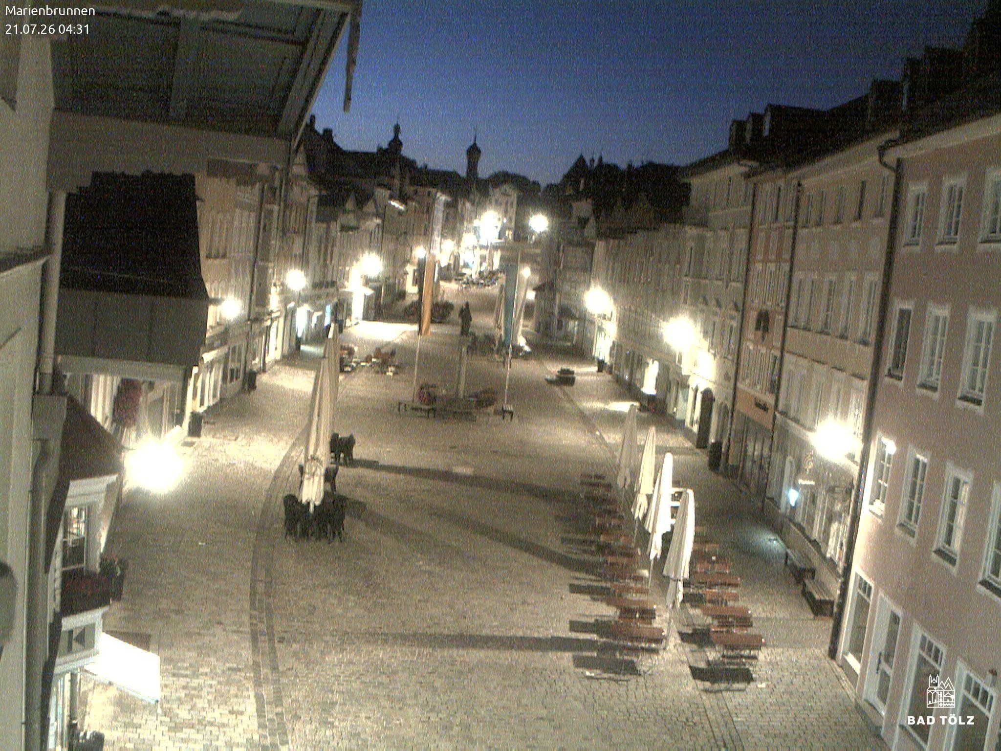 Archiv Foto Webcam Blick auf den Marienbrunnen Bad Tölz