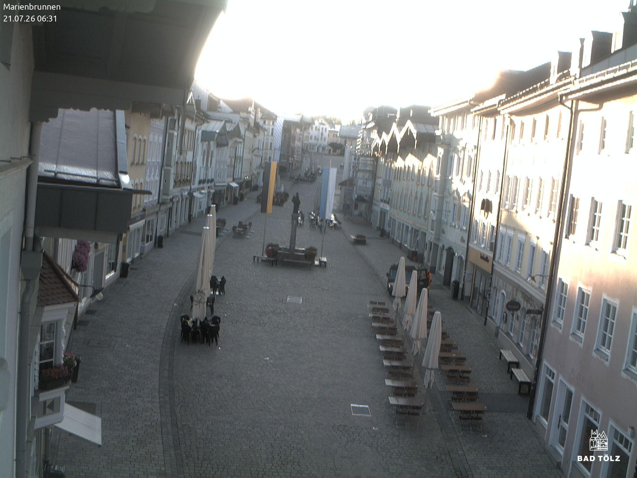 Archiv Foto Webcam Blick auf den Marienbrunnen Bad Tölz