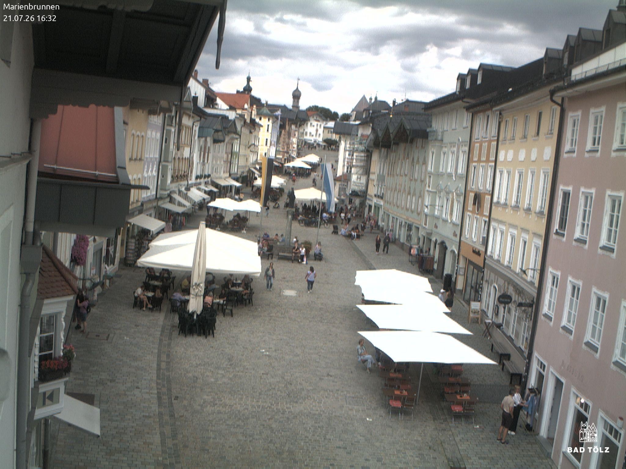 Archiv Foto Webcam Blick auf den Marienbrunnen Bad Tölz