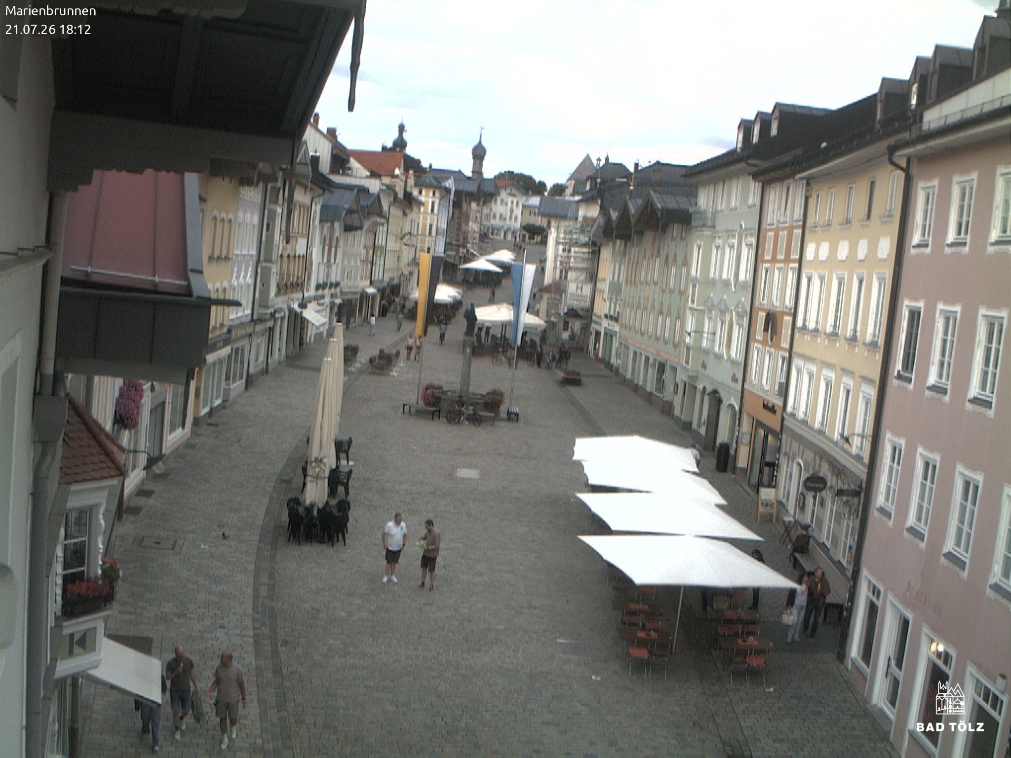 Archiv Foto Webcam Blick auf den Marienbrunnen Bad Tölz