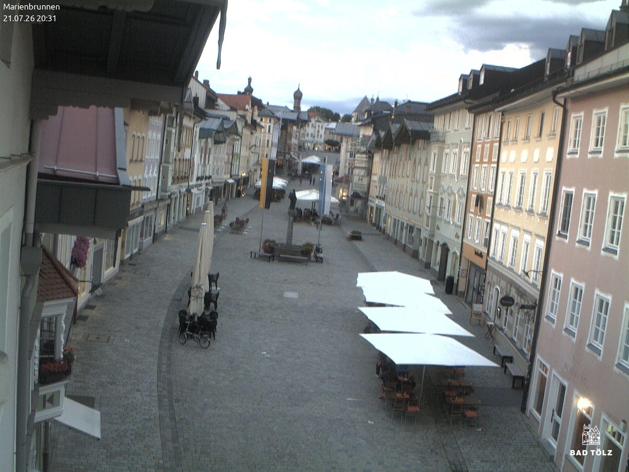 Archiv Foto Webcam Blick auf den Marienbrunnen Bad Tölz
