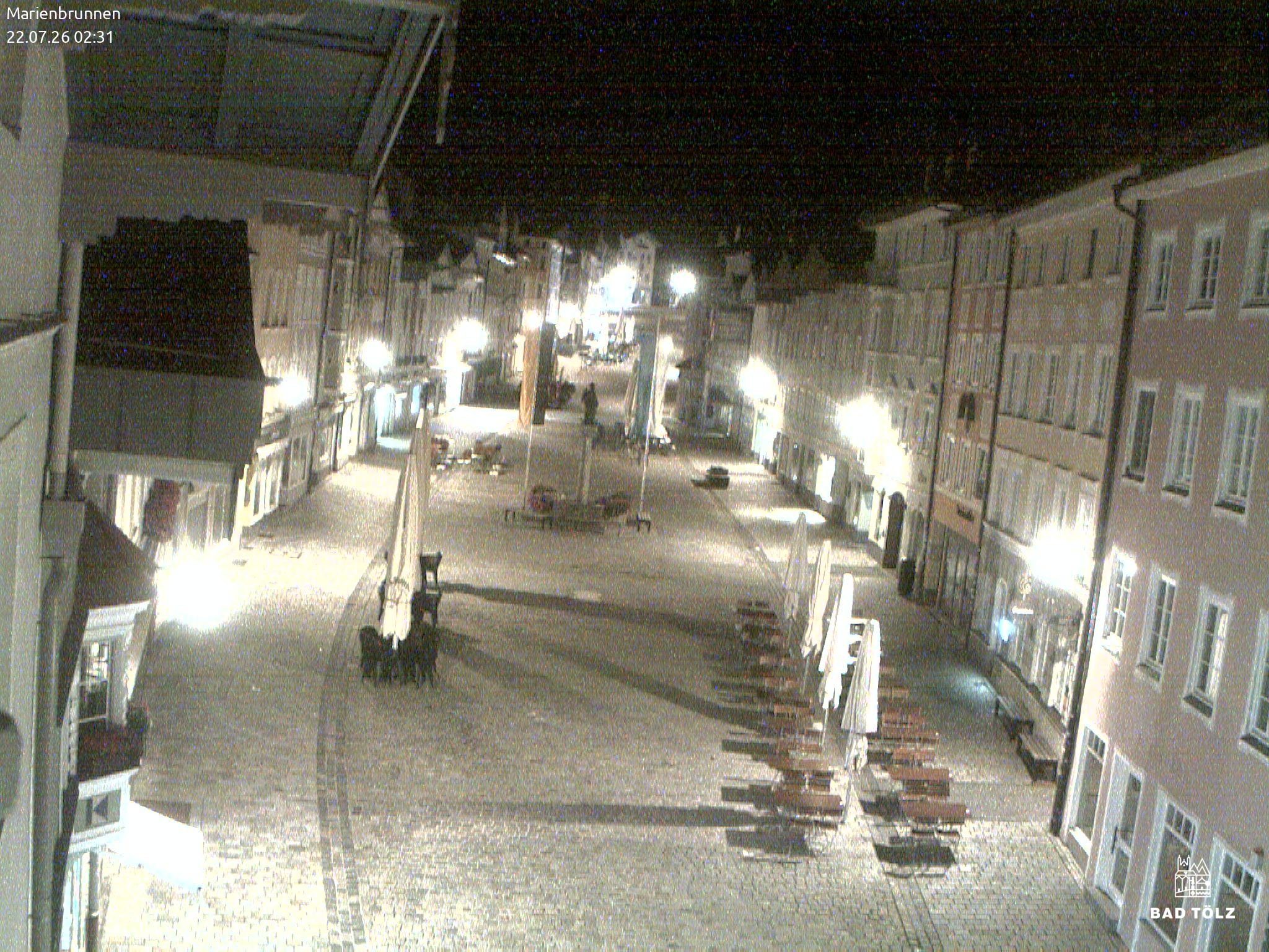 Archiv Foto Webcam Blick auf den Marienbrunnen Bad Tölz