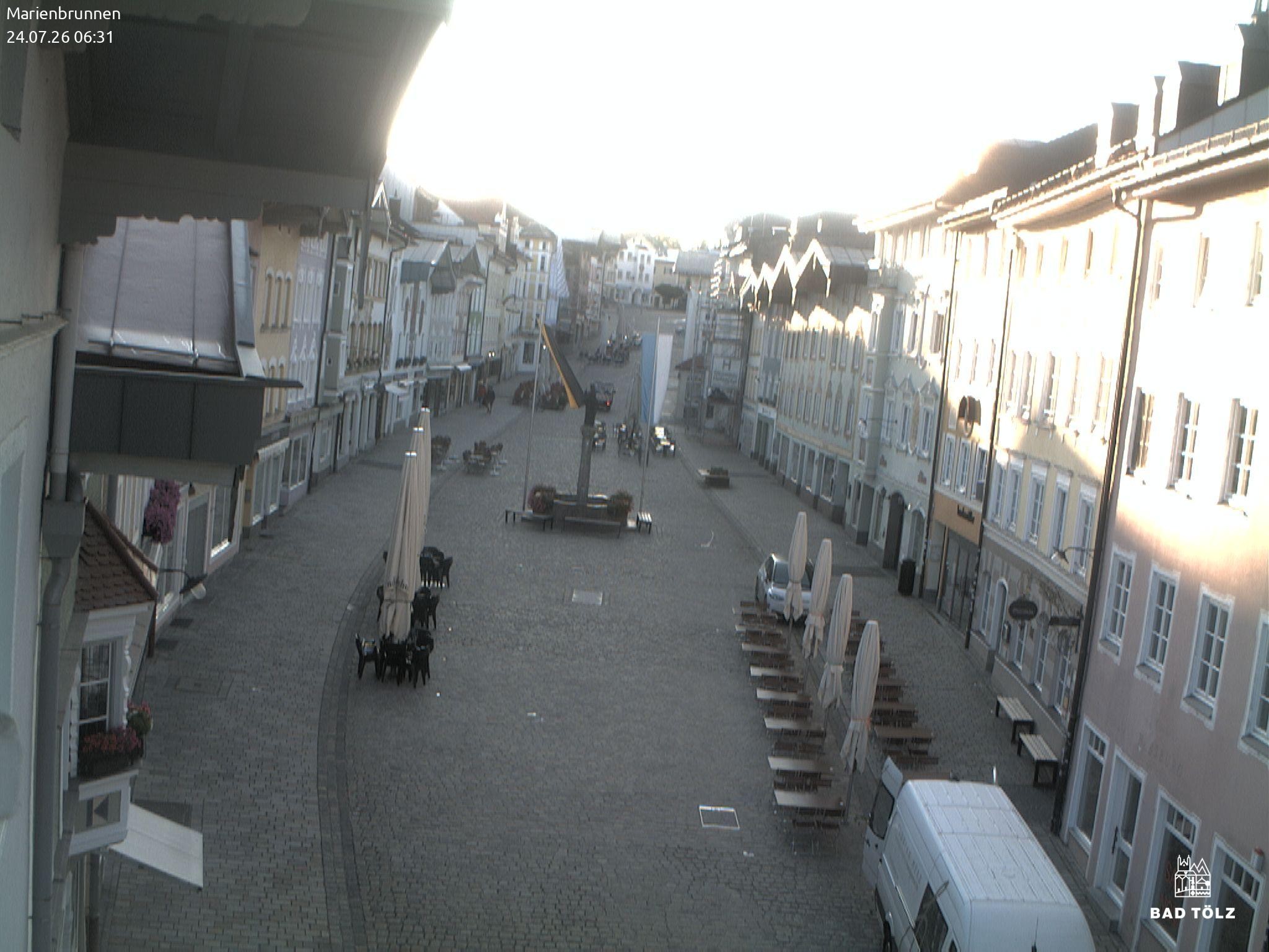 Archiv Foto Webcam Blick auf den Marienbrunnen Bad Tölz