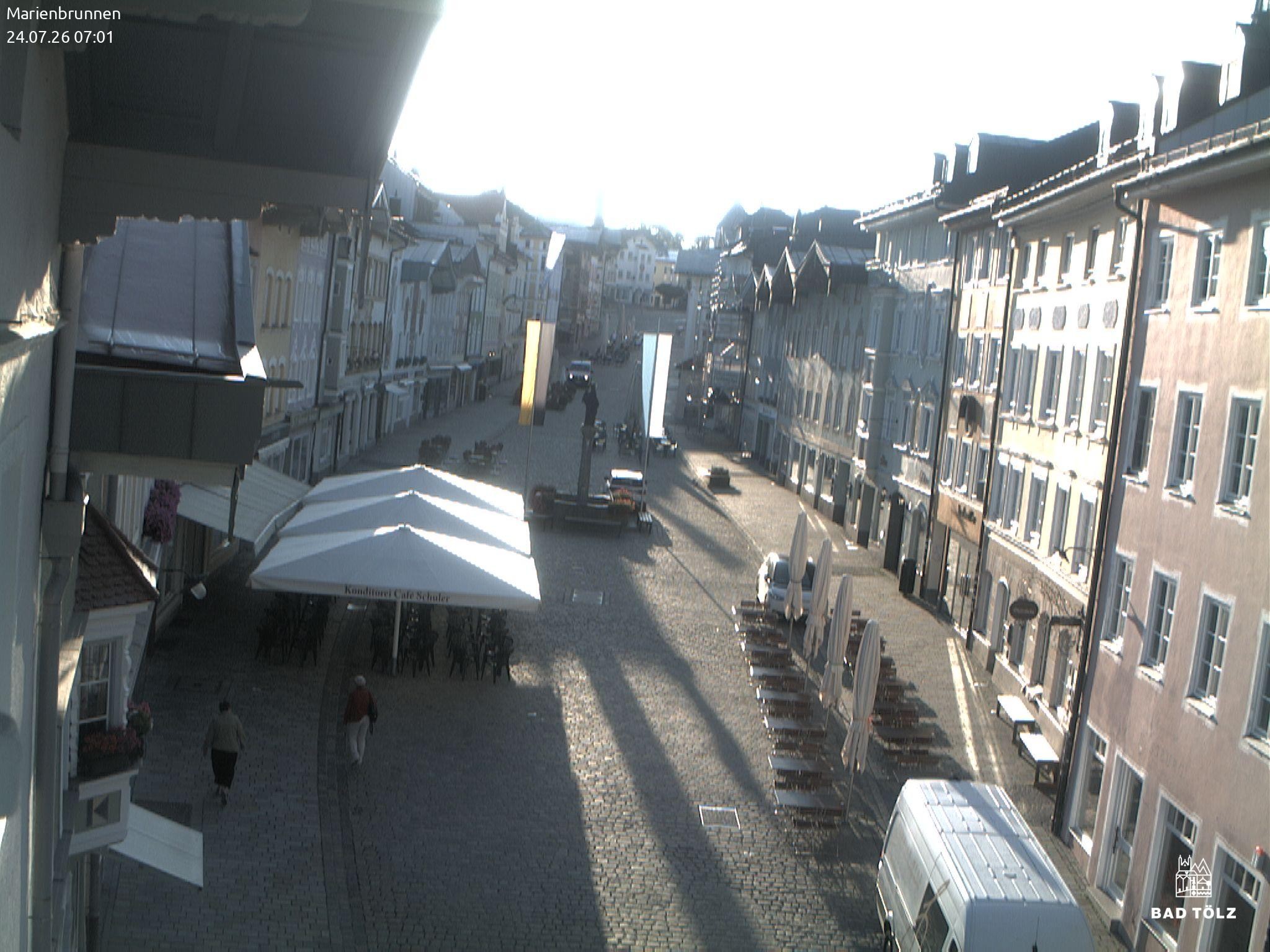Archiv Foto Webcam Blick auf den Marienbrunnen Bad Tölz