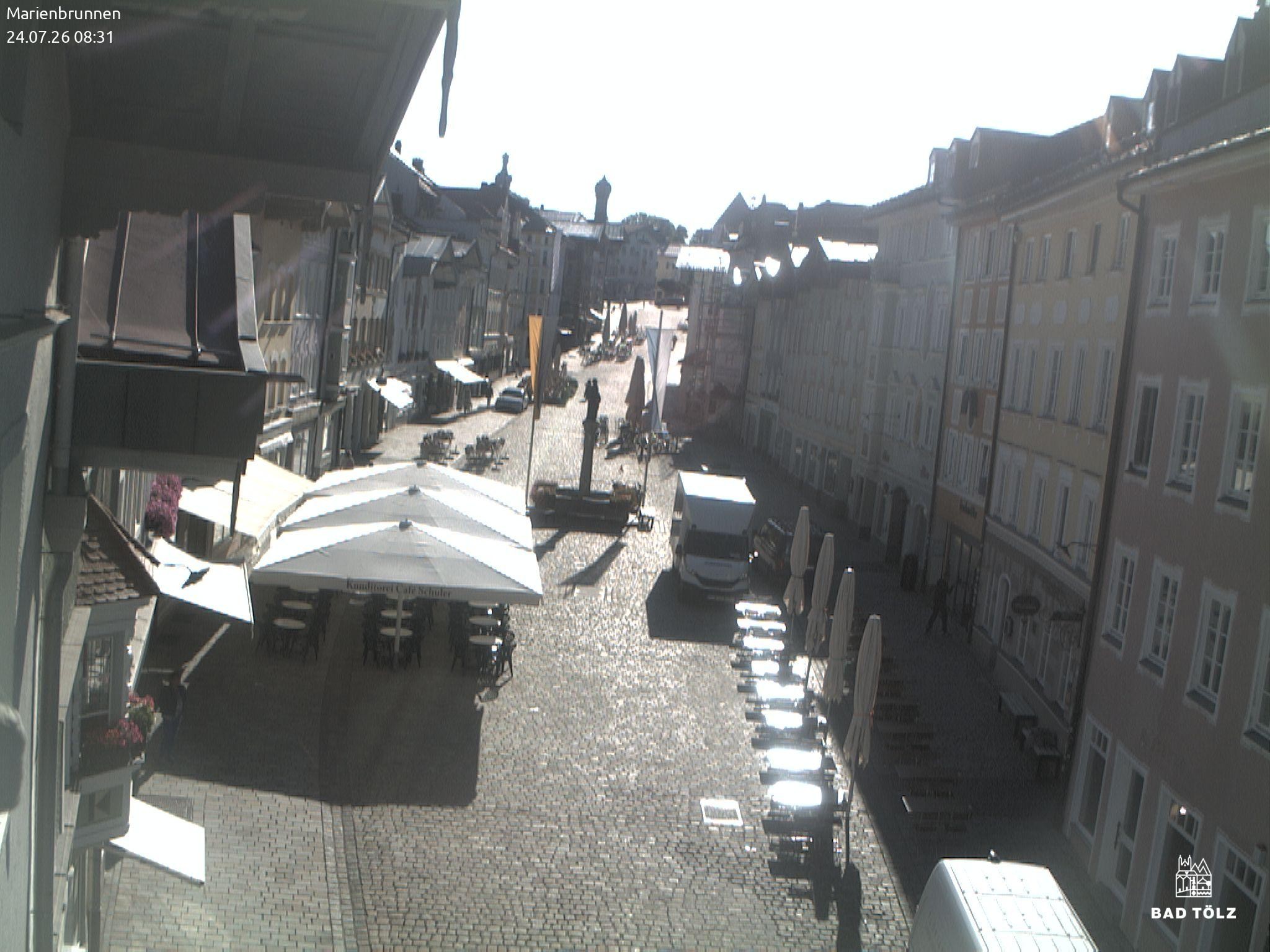 Archiv Foto Webcam Blick auf den Marienbrunnen Bad Tölz