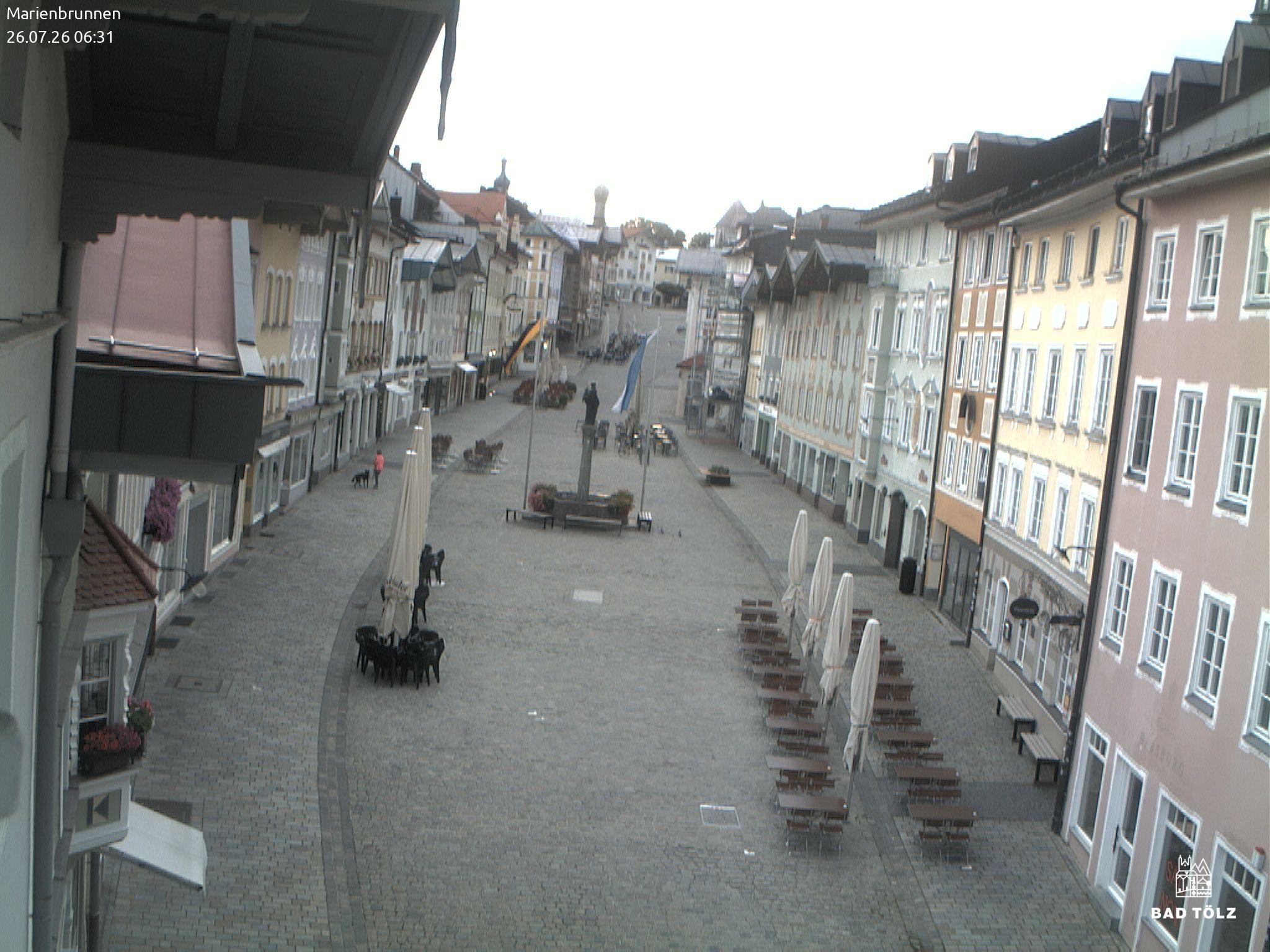 Archiv Foto Webcam Blick auf den Marienbrunnen Bad Tölz