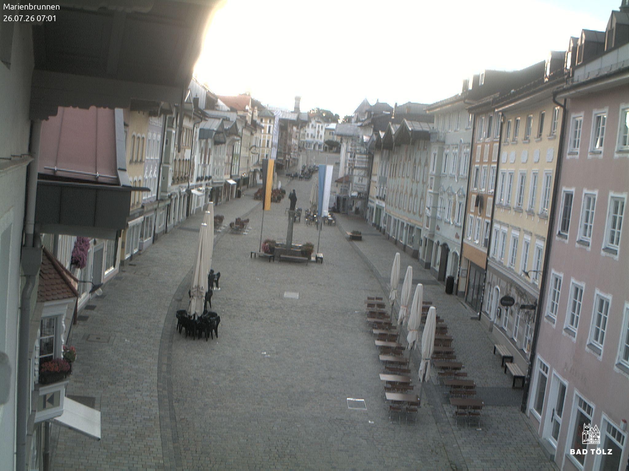 Archiv Foto Webcam Blick auf den Marienbrunnen Bad Tölz