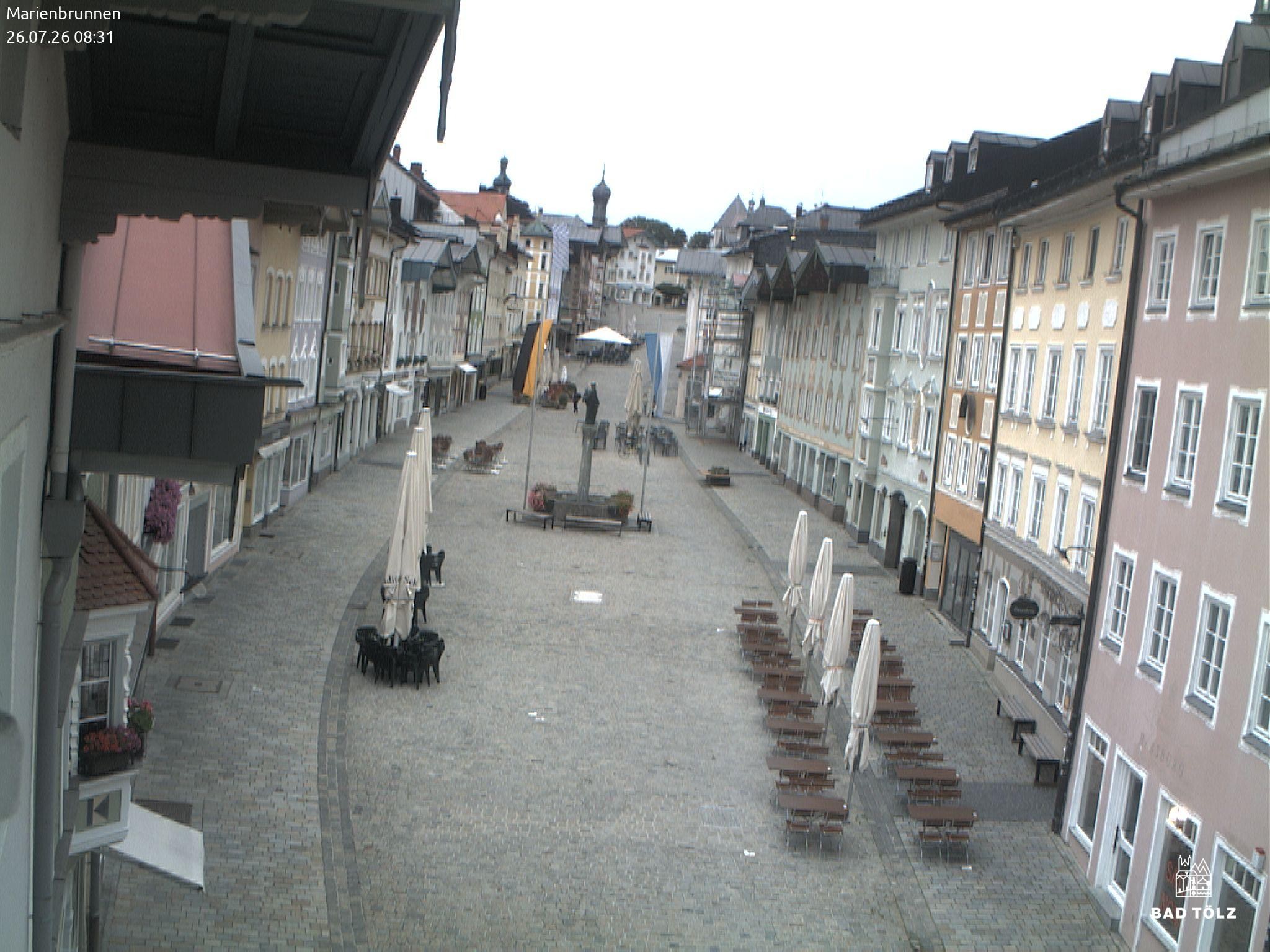 Archiv Foto Webcam Blick auf den Marienbrunnen Bad Tölz
