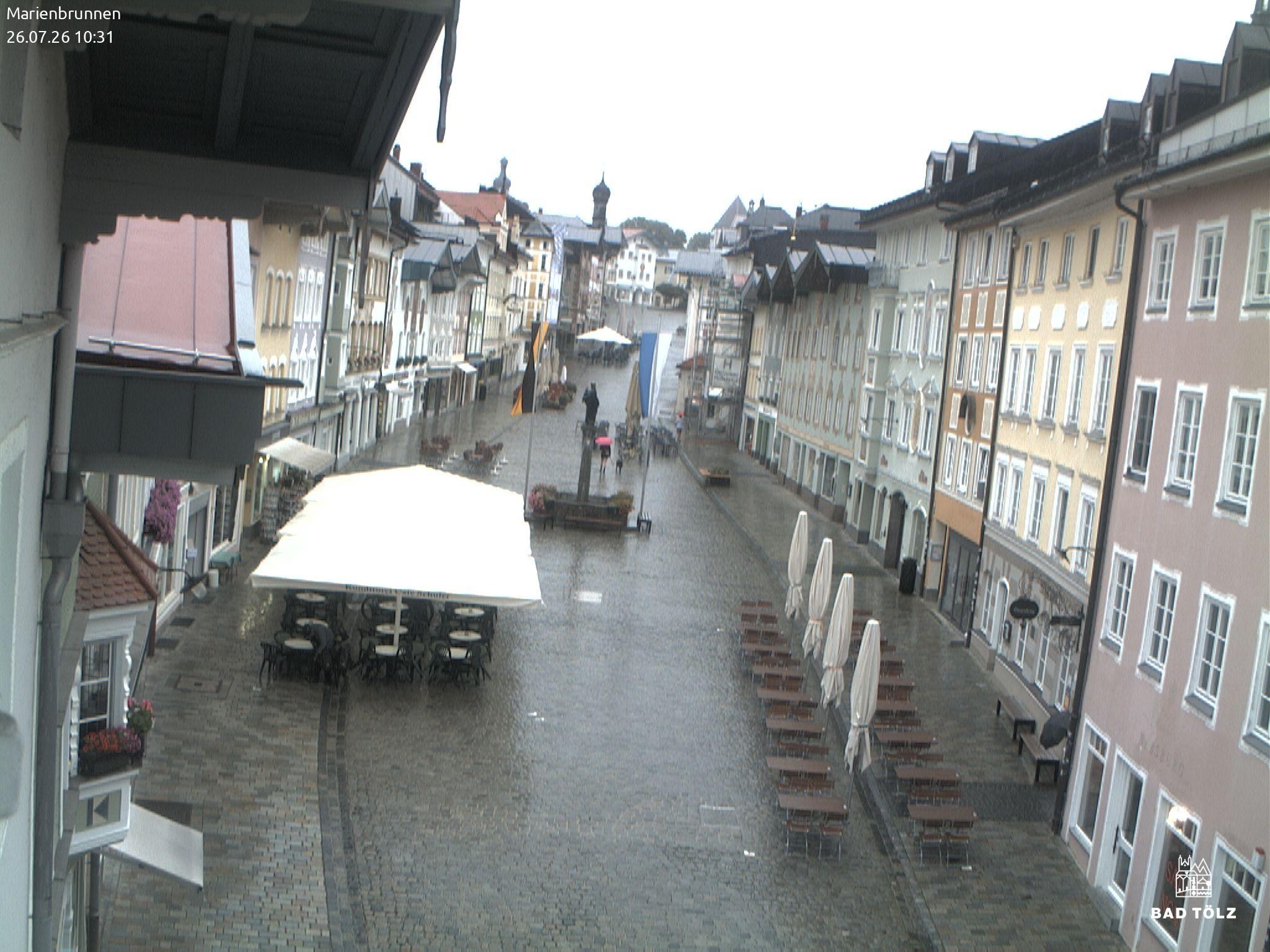 Archiv Foto Webcam Blick auf den Marienbrunnen Bad Tölz
